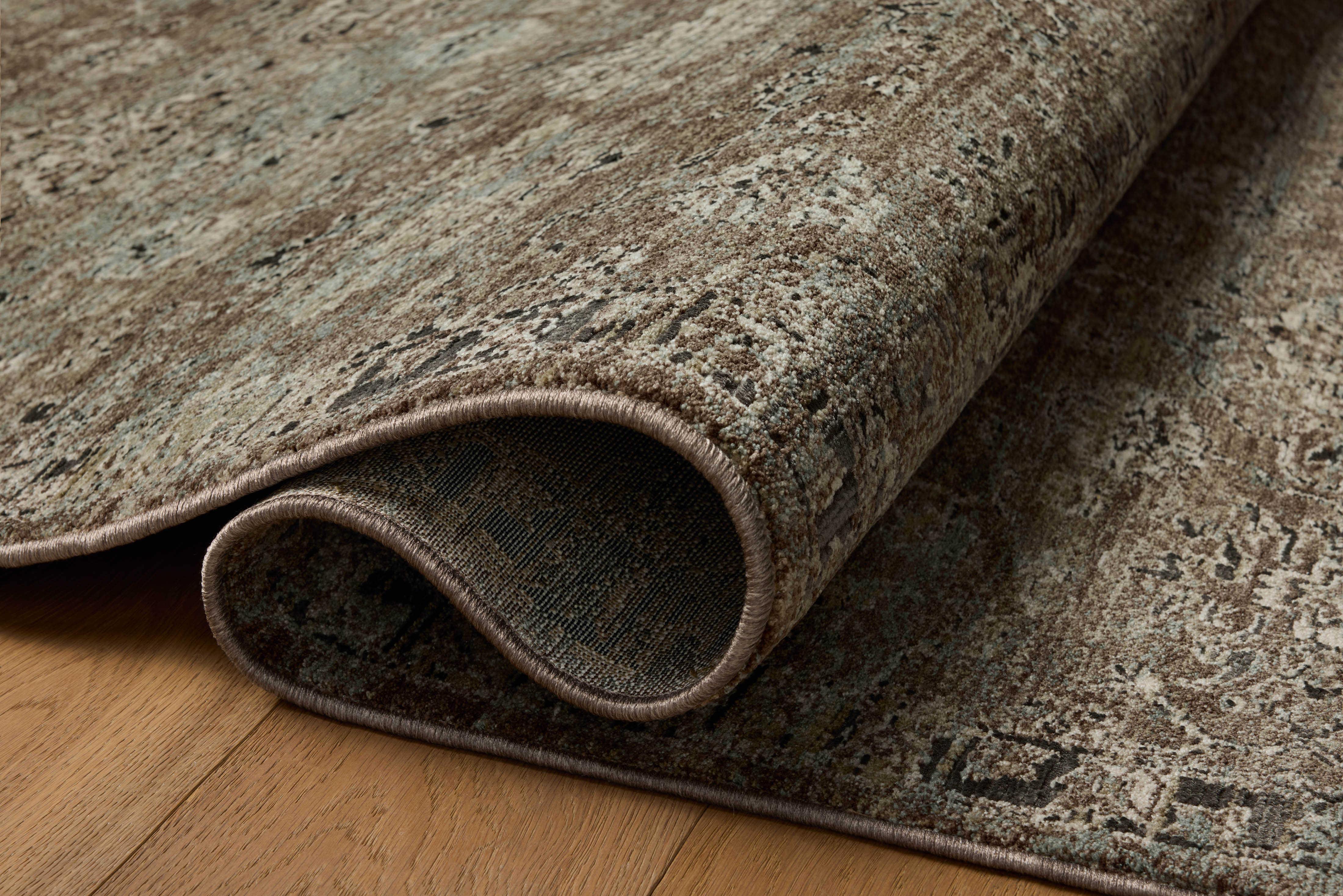 Loloi Briar Bark / Lagoon Square Rug RUGS - synthetic Loloi