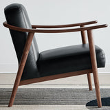 FLOOR MODEL - Gus* Modern Baltic Chair - Walnut/Black Saddle Leather FURNITURE - floor model Gus