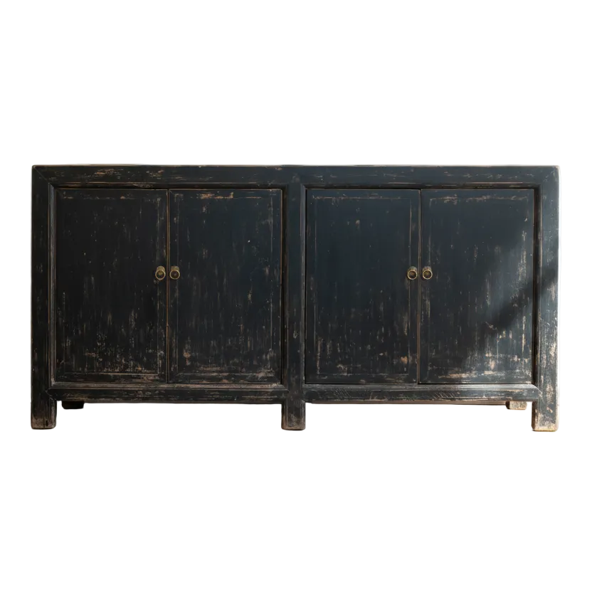 Billie Weathered Black Sideboard 7 - FURNITURE - sideboard/cabinet Hauer Market Four Door