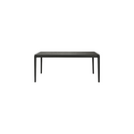 bok extendable dining table rectangular black oak - rug & weave