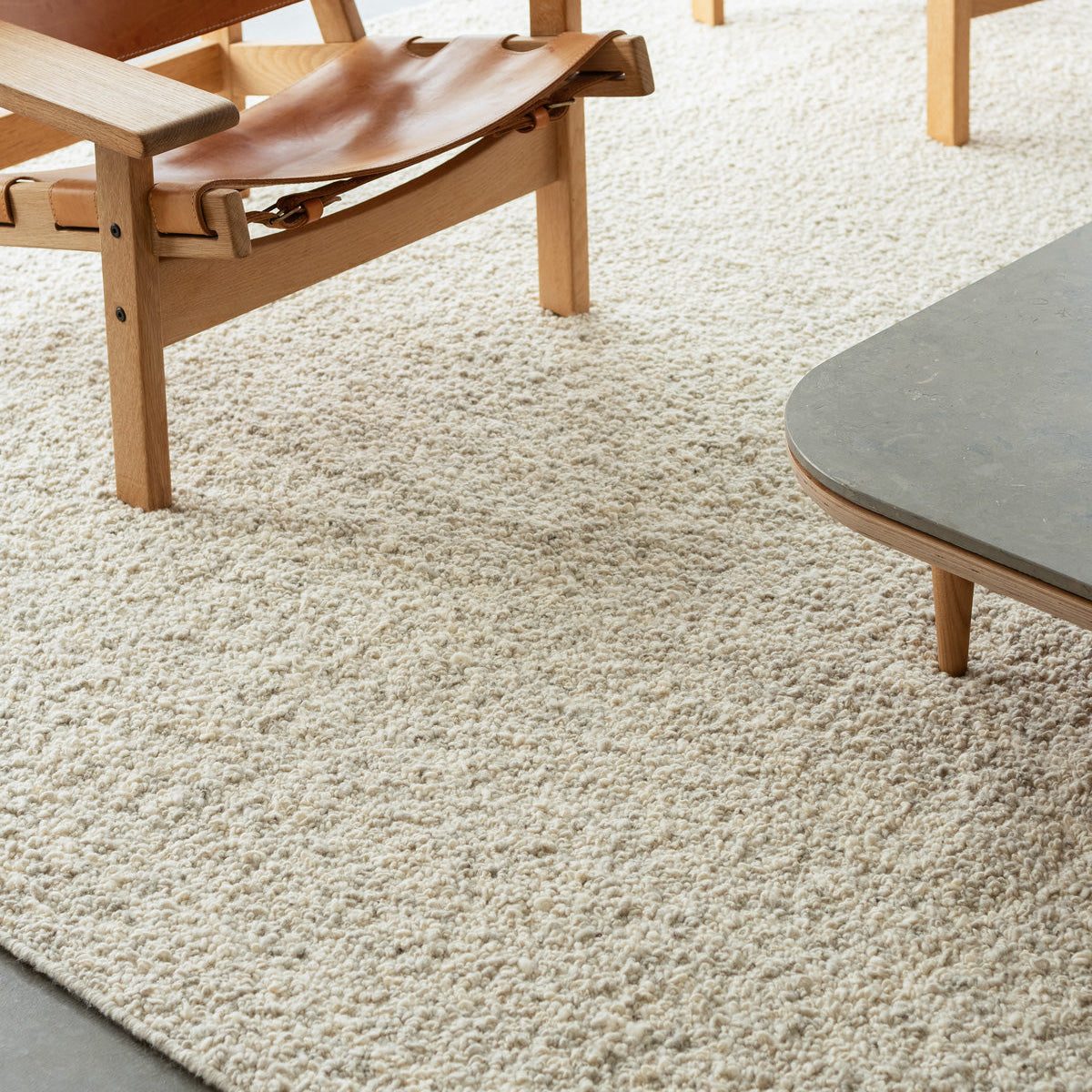 Cream Boucle Rug 0-RUGS-patterned Mark Krebs