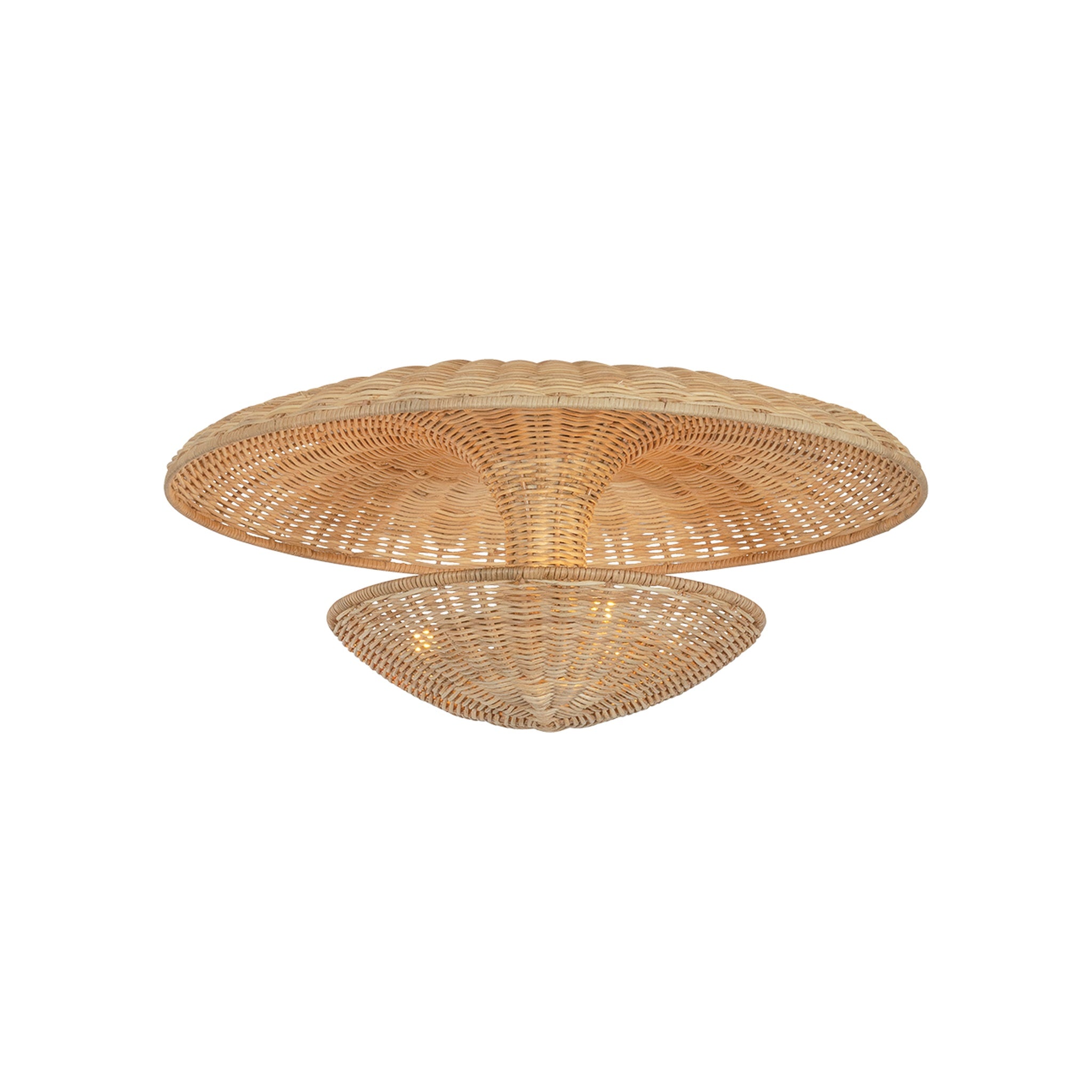 Draco Semi Flush, Bronze Leaf