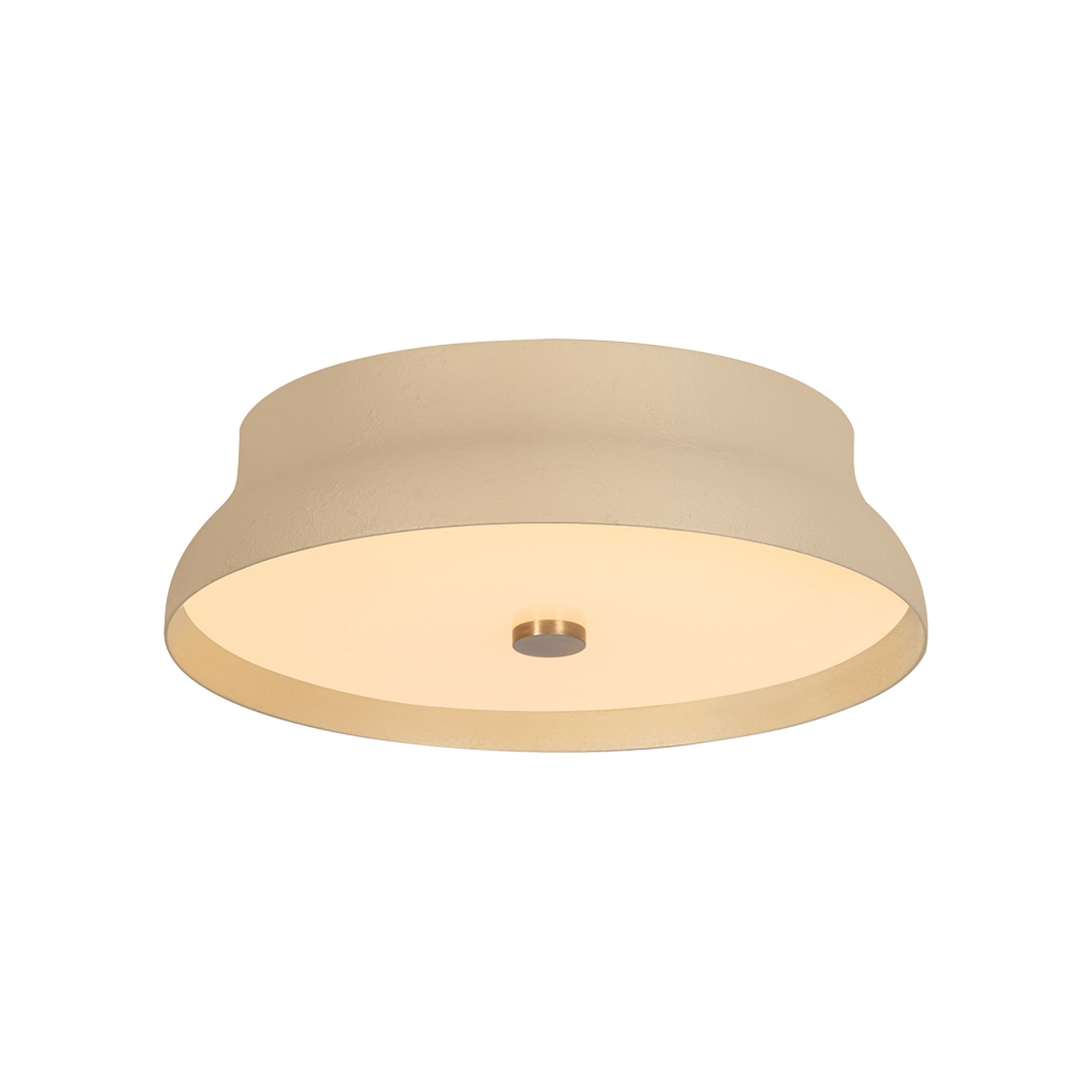 Shore Flush Mount LIGHTING - flush mount Hudson Valley Lighting Patina Brass / Cream Gesso Small