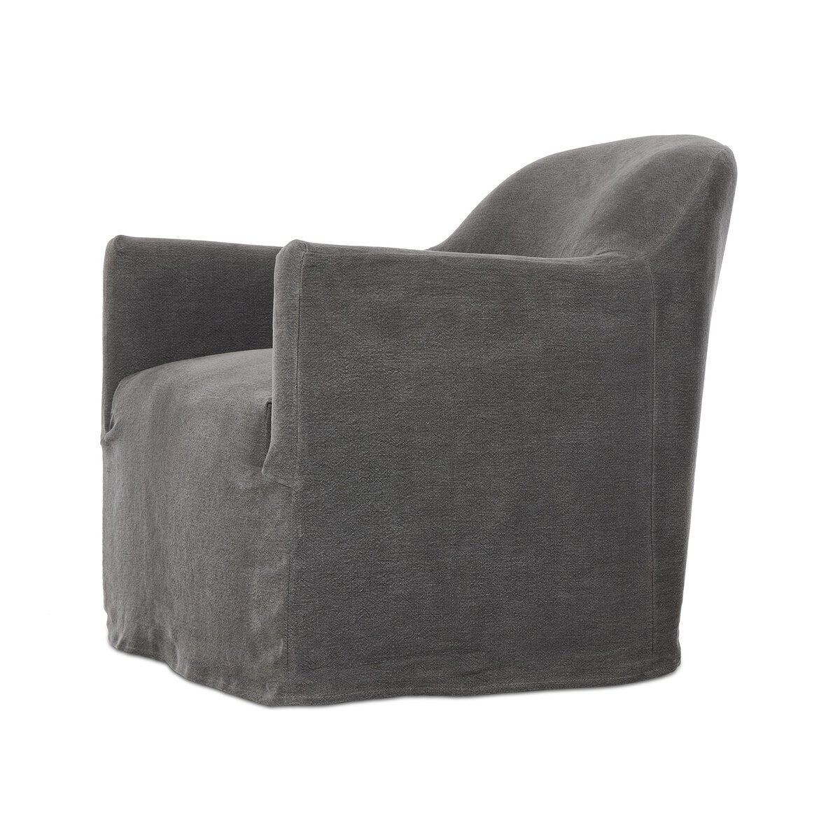 Lowell Slipcover Swivel Chair - Broadway Demin FURNITURE - lounge chair Four Hands