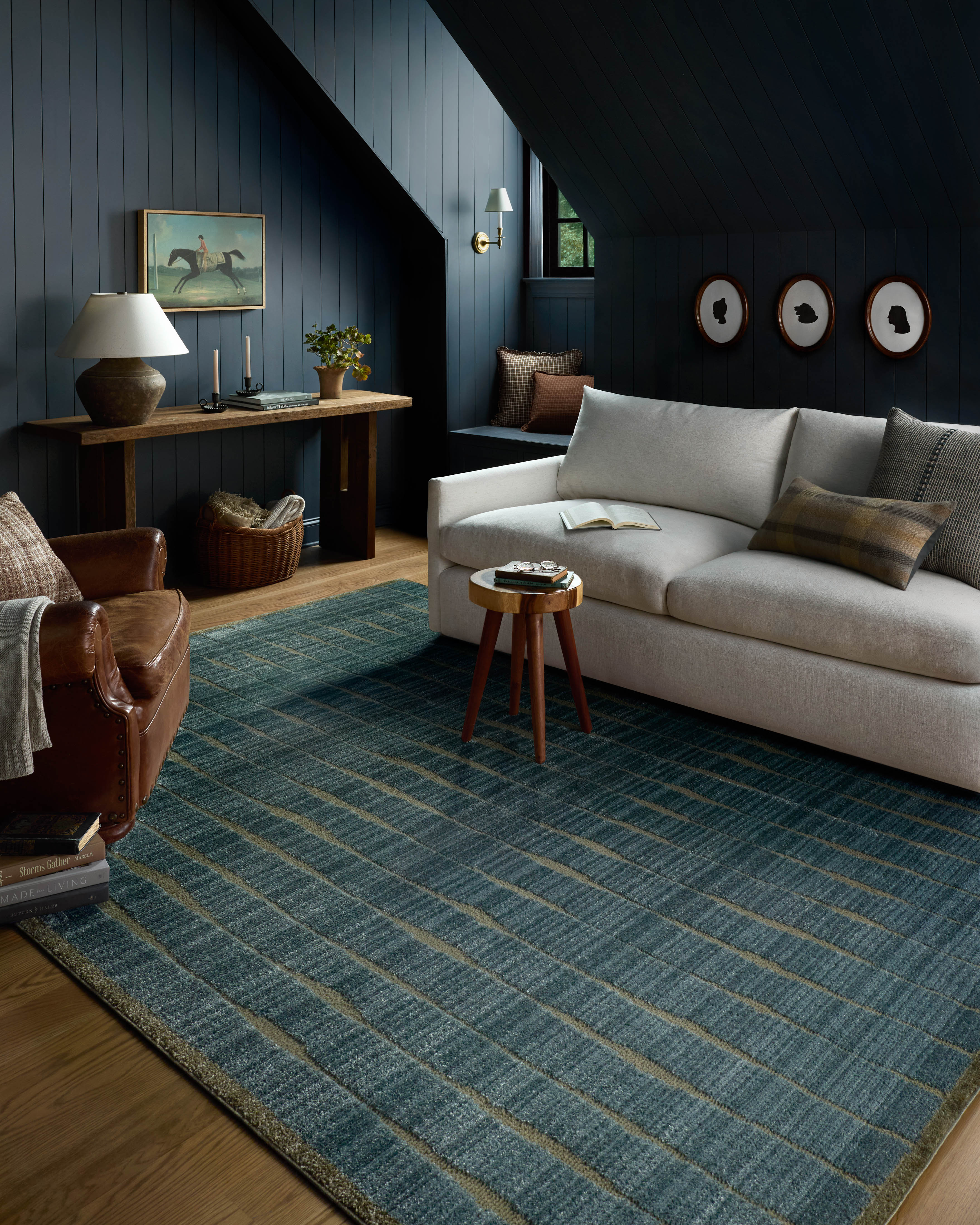 Chris Loves Julia x Loloi Calvin Ocean / Olive Rug RUGS - synthetic Loloi