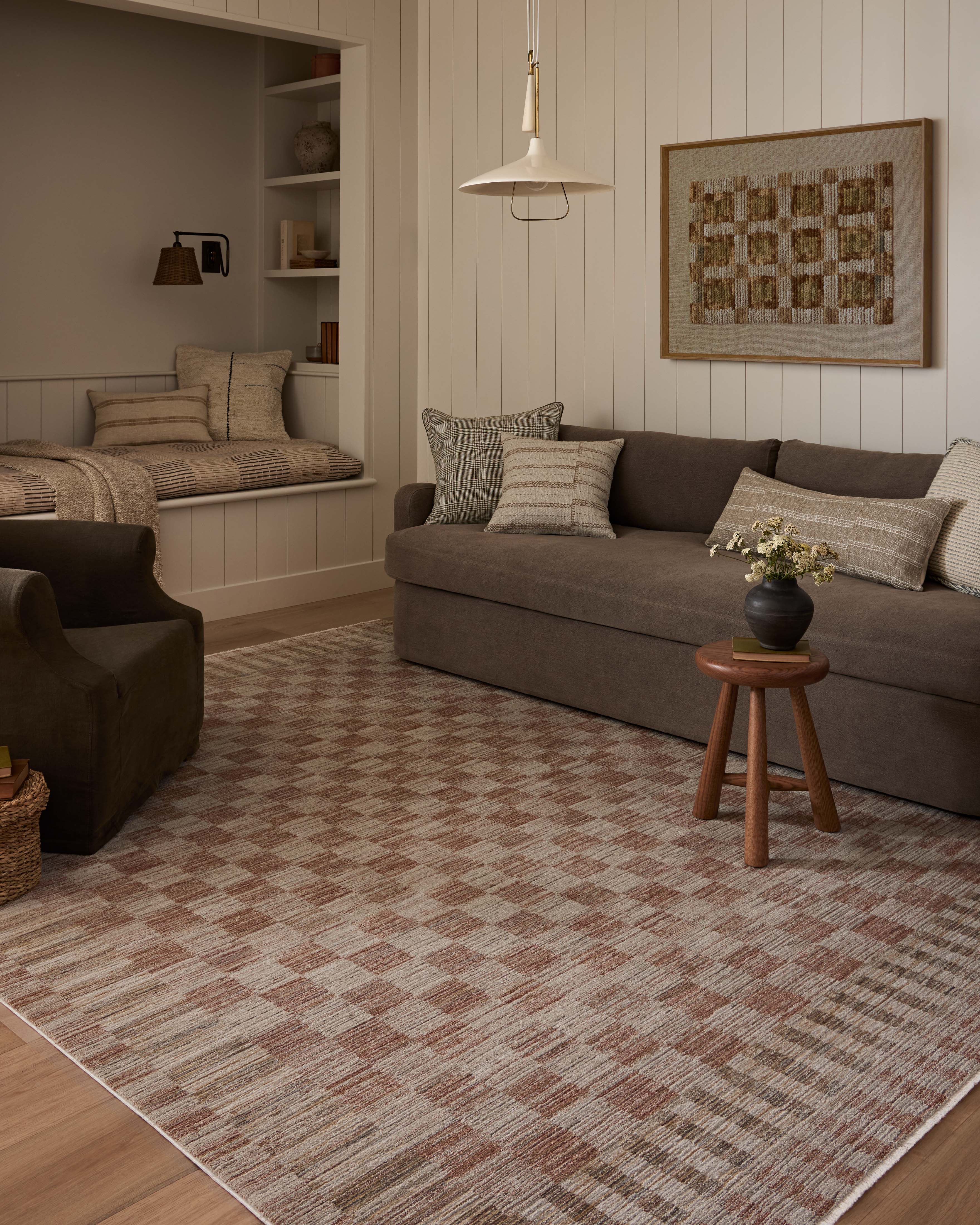 Amber Lewis x Loloi Cali Brick / Natural RUGS - patterned Loloi