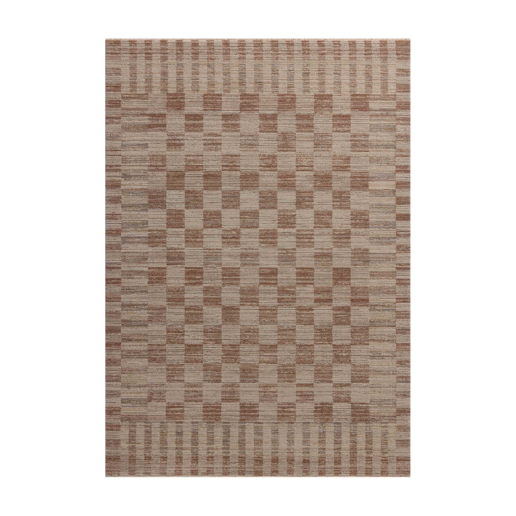Amber Lewis x Loloi Cali Brick / Natural Rug RUGS - synthetic Loloi 18" x 18"