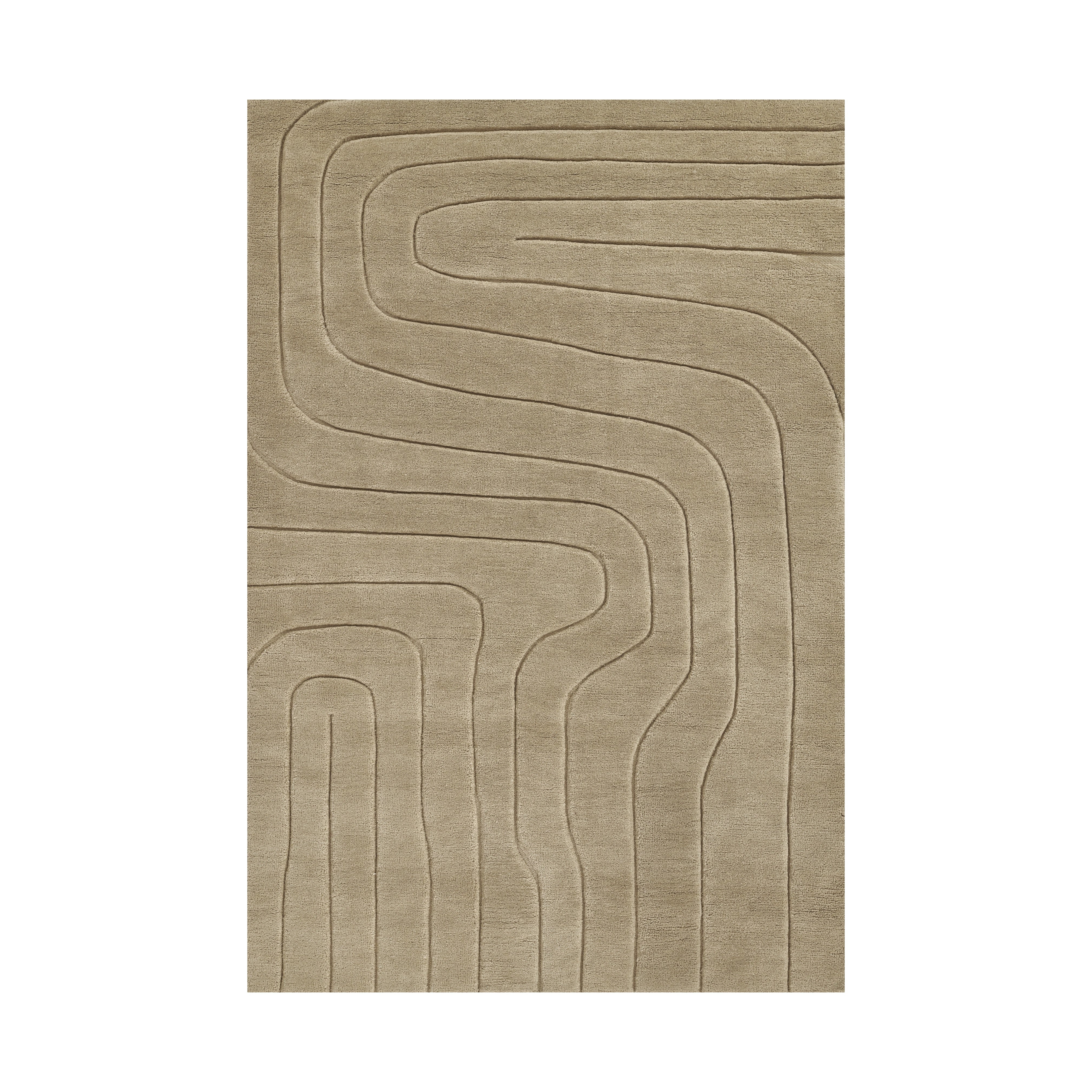 Cayden Curve Hand Tufted Rug RUGS - wool Momeni Natural 2'6" x 8' Runner
