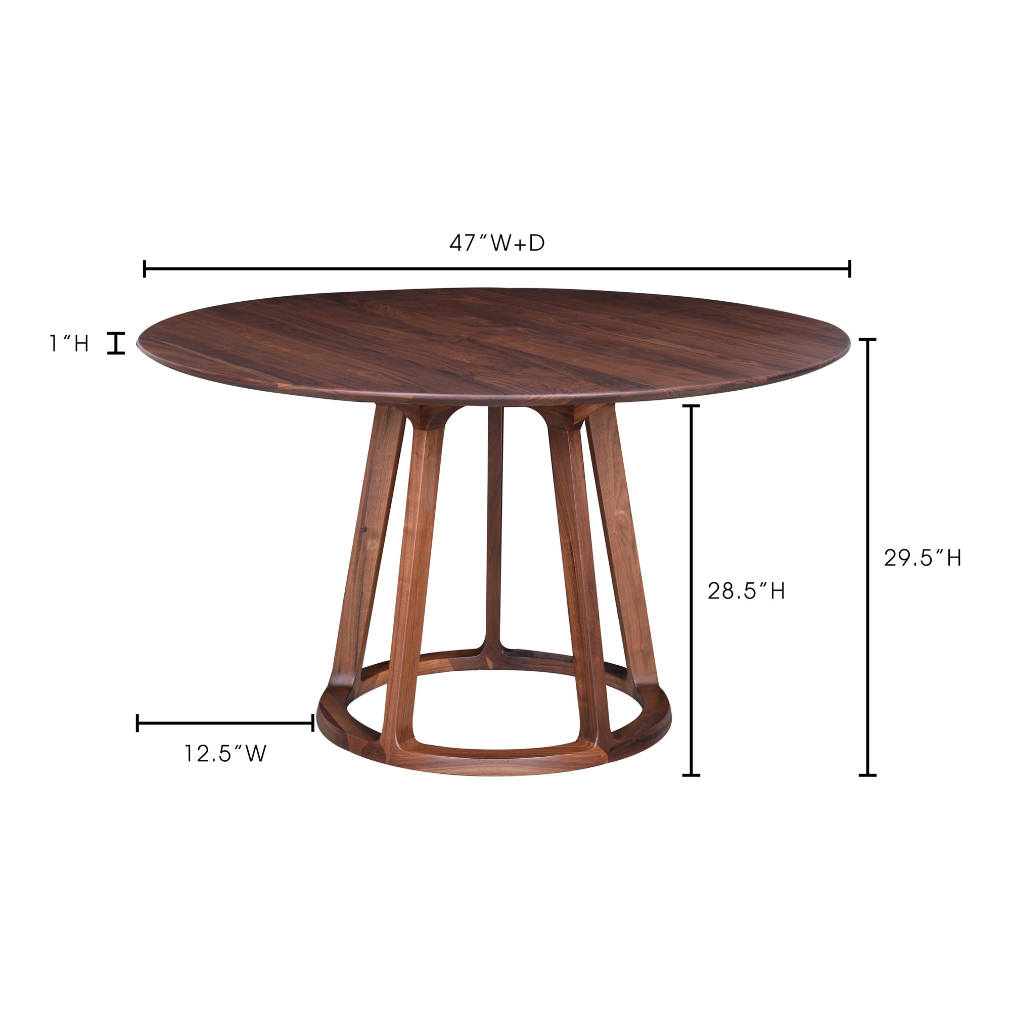 Aldo Round Dining Table FURNITURE - dining table Moe's Furniture