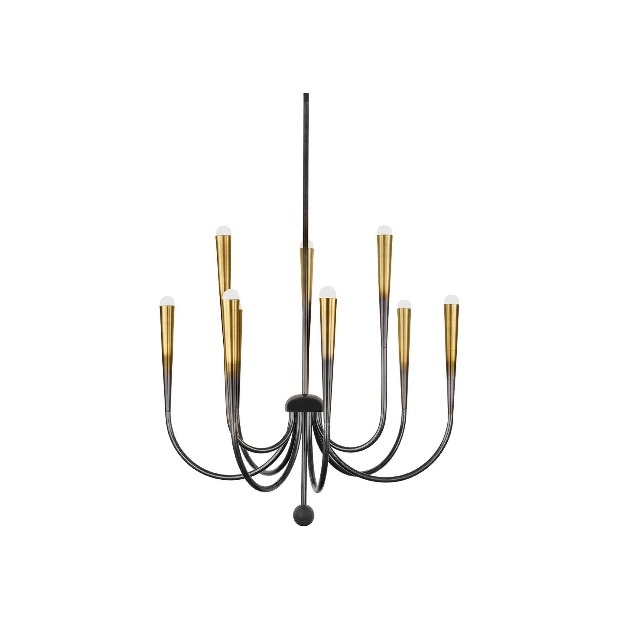 Adley Chandelier LIGHTING - Chandelier Hudson Valley Lighting Large Gradient Brass