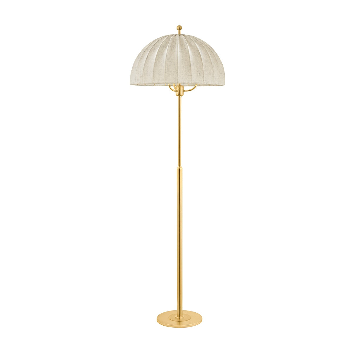 Palmetto Floor Lamp LIGHTING - Floor Lamp Hudson Valley Lighting Aged Brass