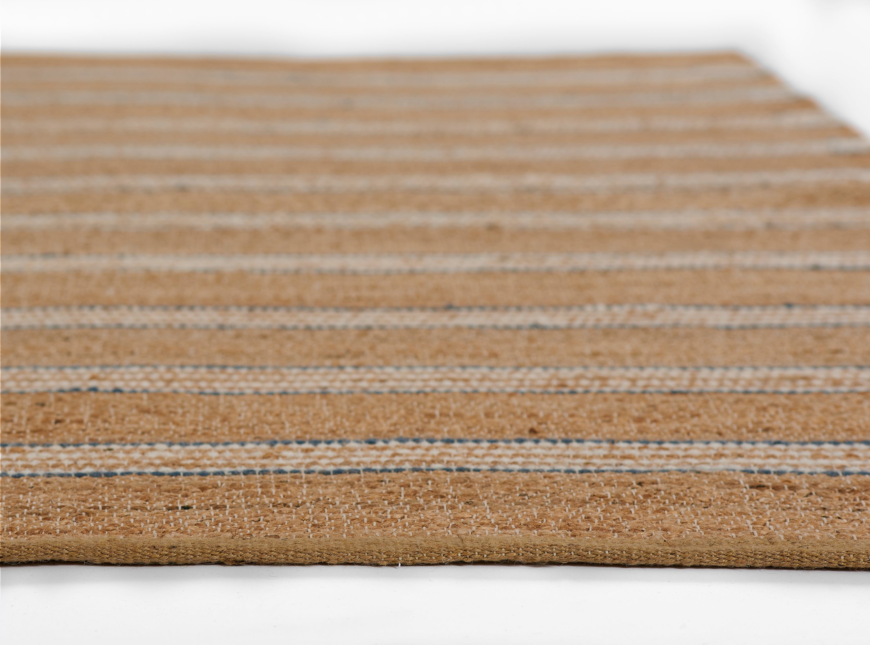 Chestnut Stripe Hand Woven Area Rug RUGS - jute Momeni
