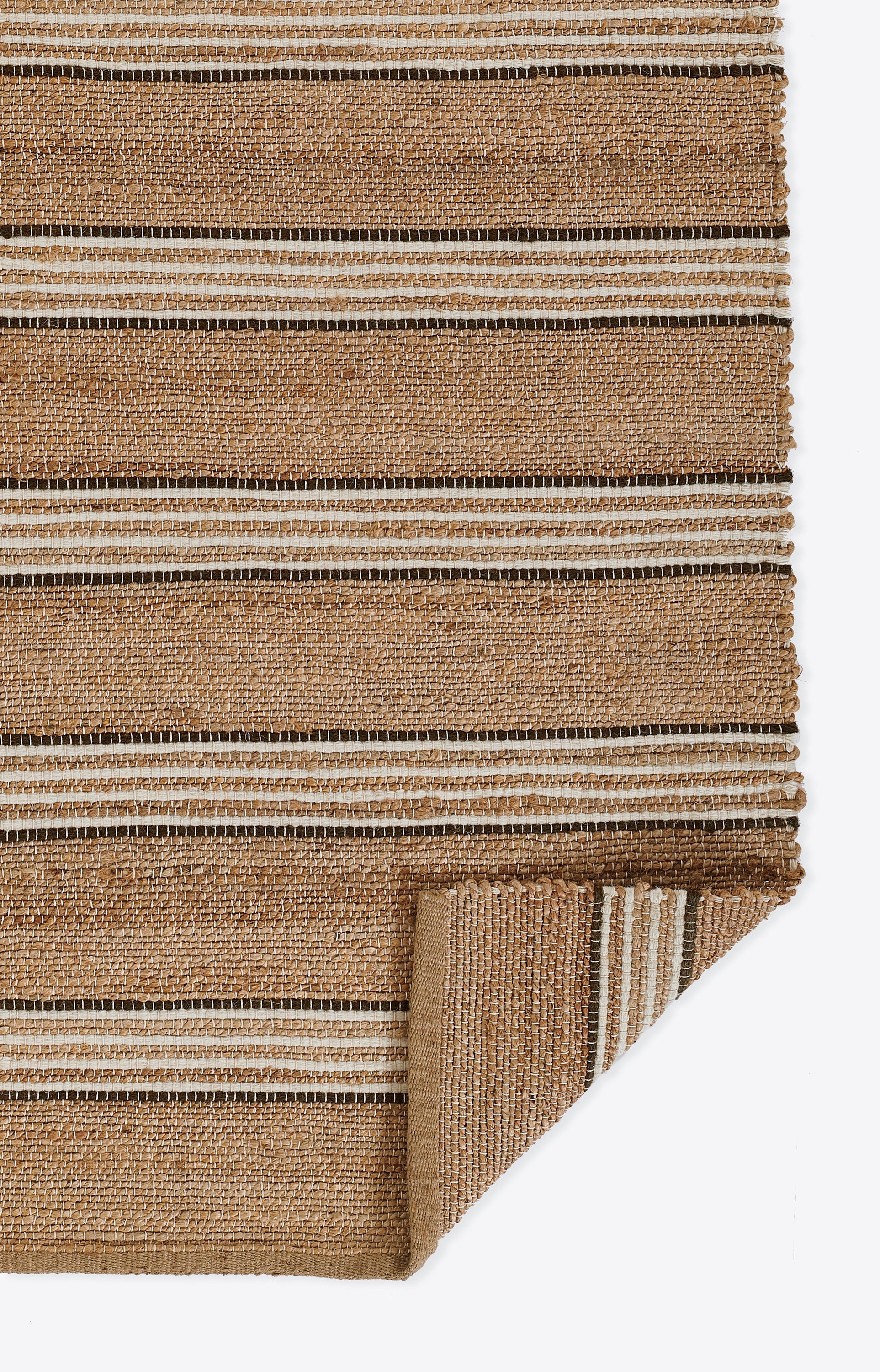 Chestnut Stripe Hand Woven Area Rug RUGS - jute Momeni