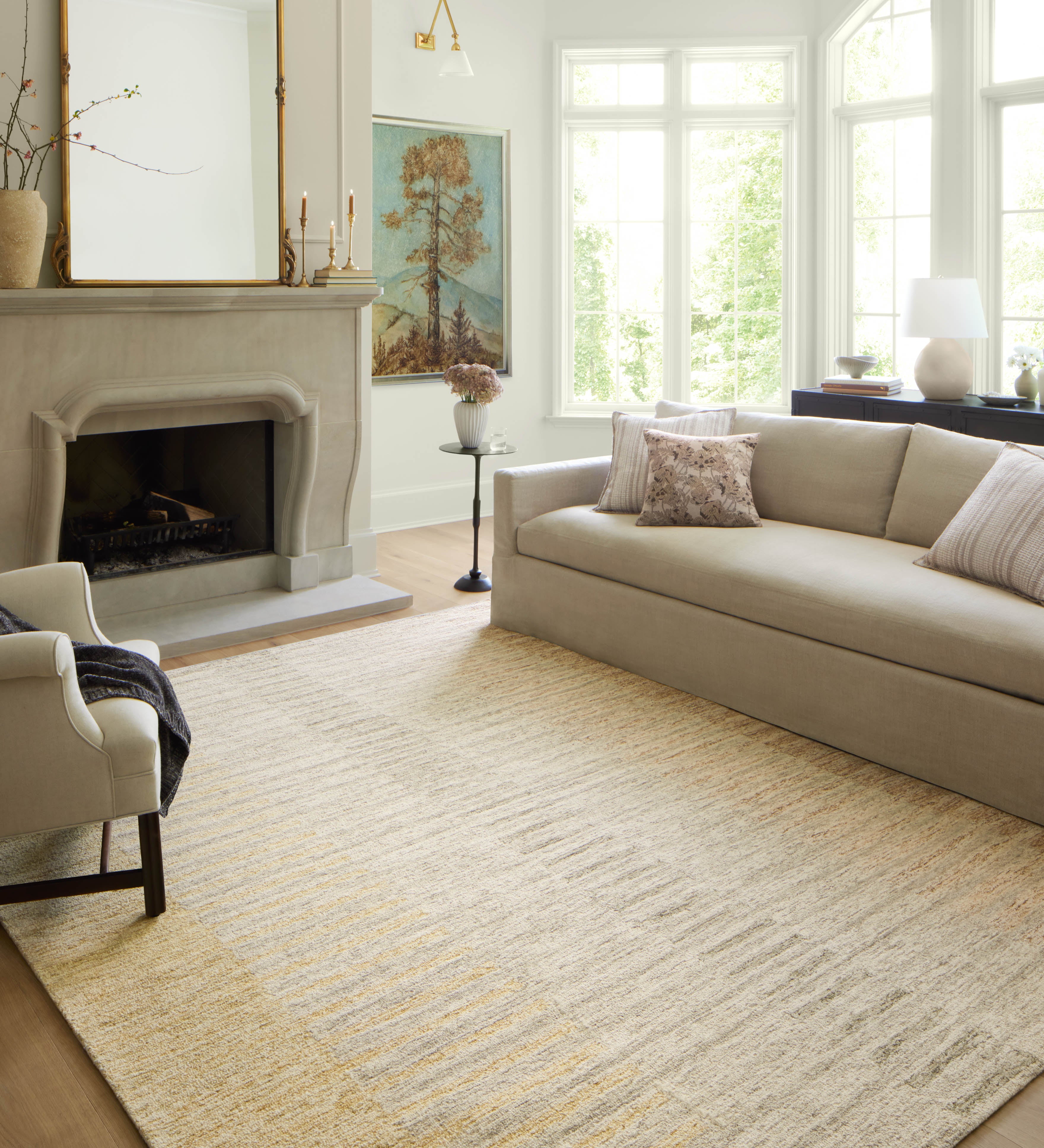Chris Loves Julia x Loloi Chris Dove / Santa Fe Rug 1-RUGS Loloi