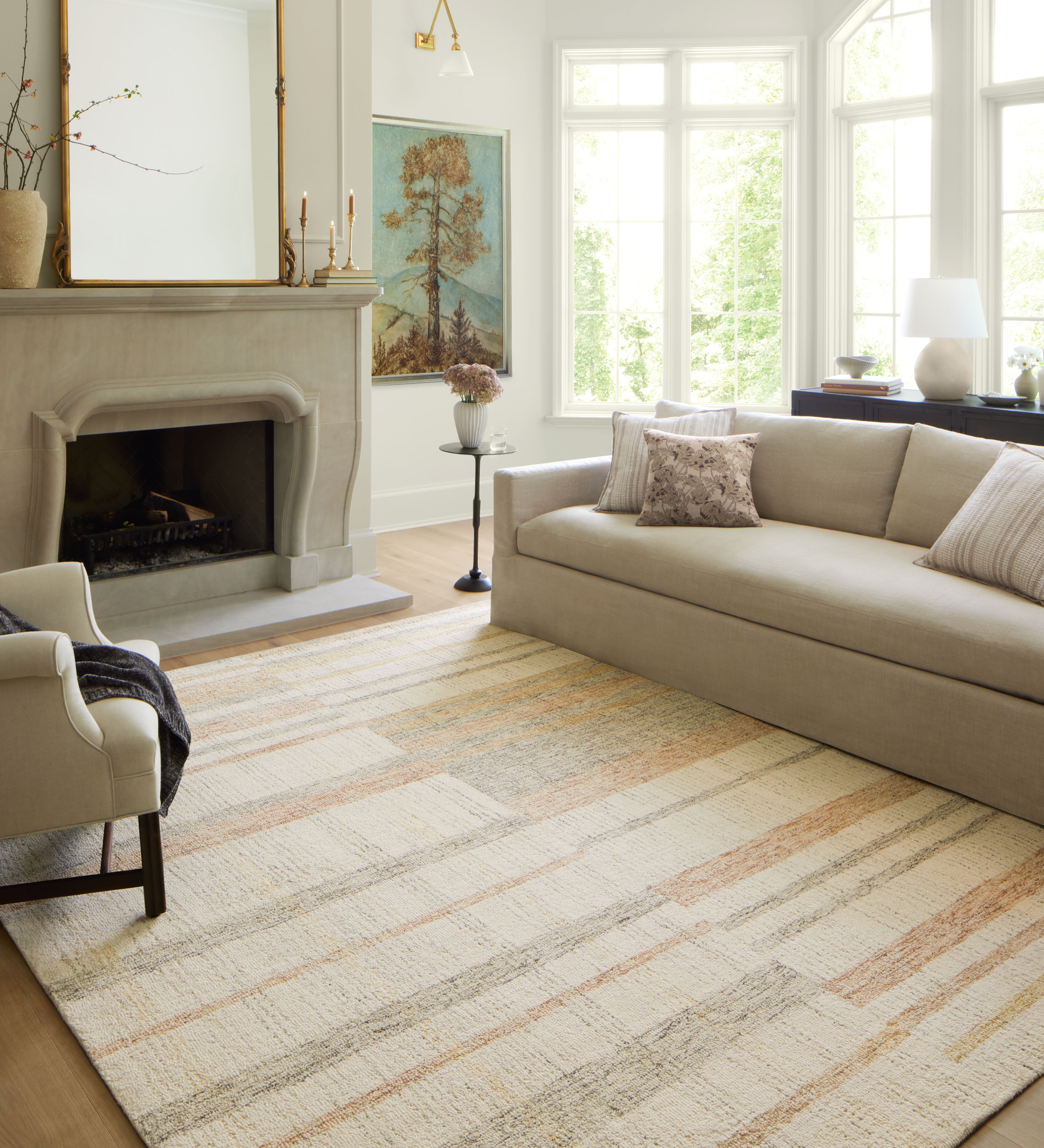 Chris Loves Julia x Loloi Chris Natural / Multi Rug 1-RUGS Loloi