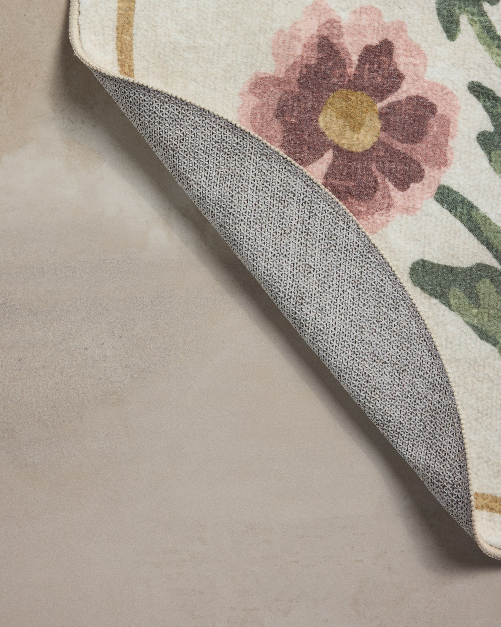 Chris Loves Julia x Loloi Clove Ivory / Pink Bath Mat - Rug & Weave