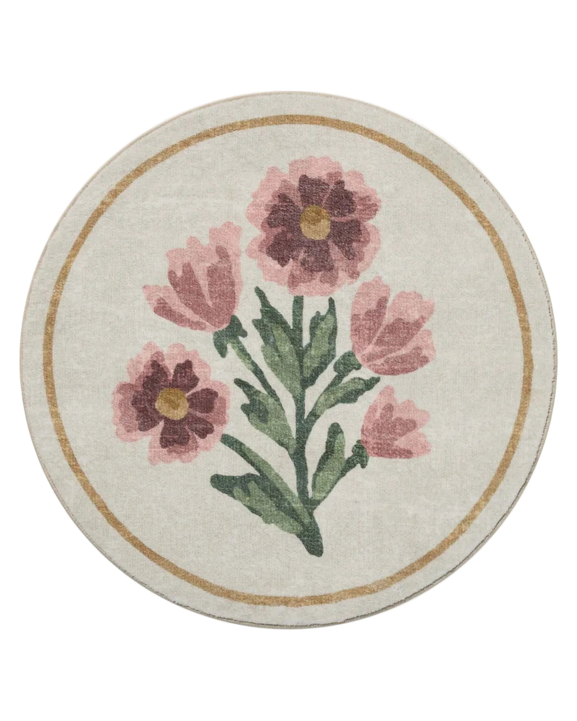 Chris Loves Julia x Loloi Clove Ivory / Pink Bath Mat - Rug & Weave