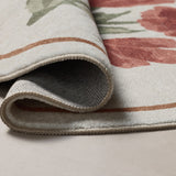Chris Loves Julia x Loloi Clove Ivory / Red Bath Mat - Rug & Weave