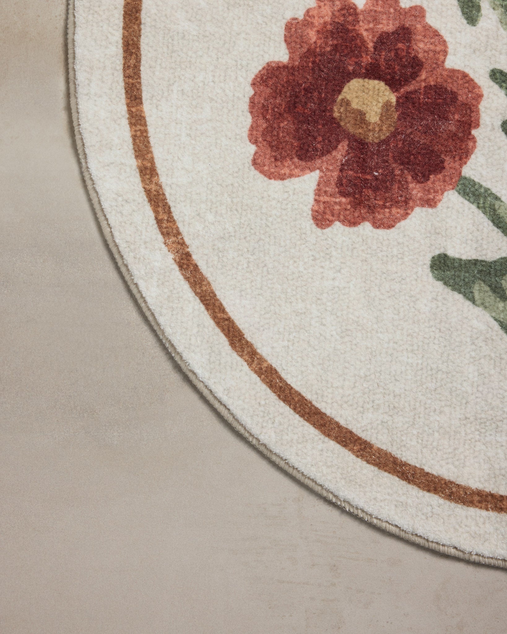 Chris Loves Julia x Loloi Clove Ivory / Red Bath Mat - Rug & Weave