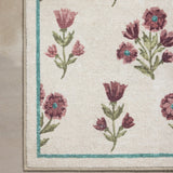Chris Loves Julia x Loloi Clove Ivory / Plum Bath Mat - Rug & Weave