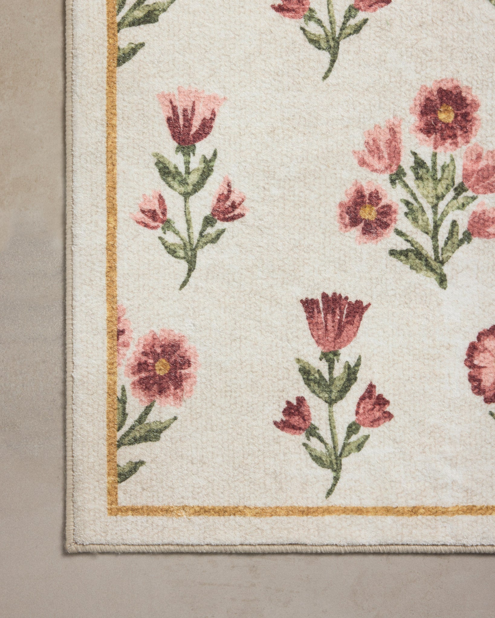 Chris Loves Julia x Loloi Clove Ivory / Rose Bath Mat - Rug & Weave