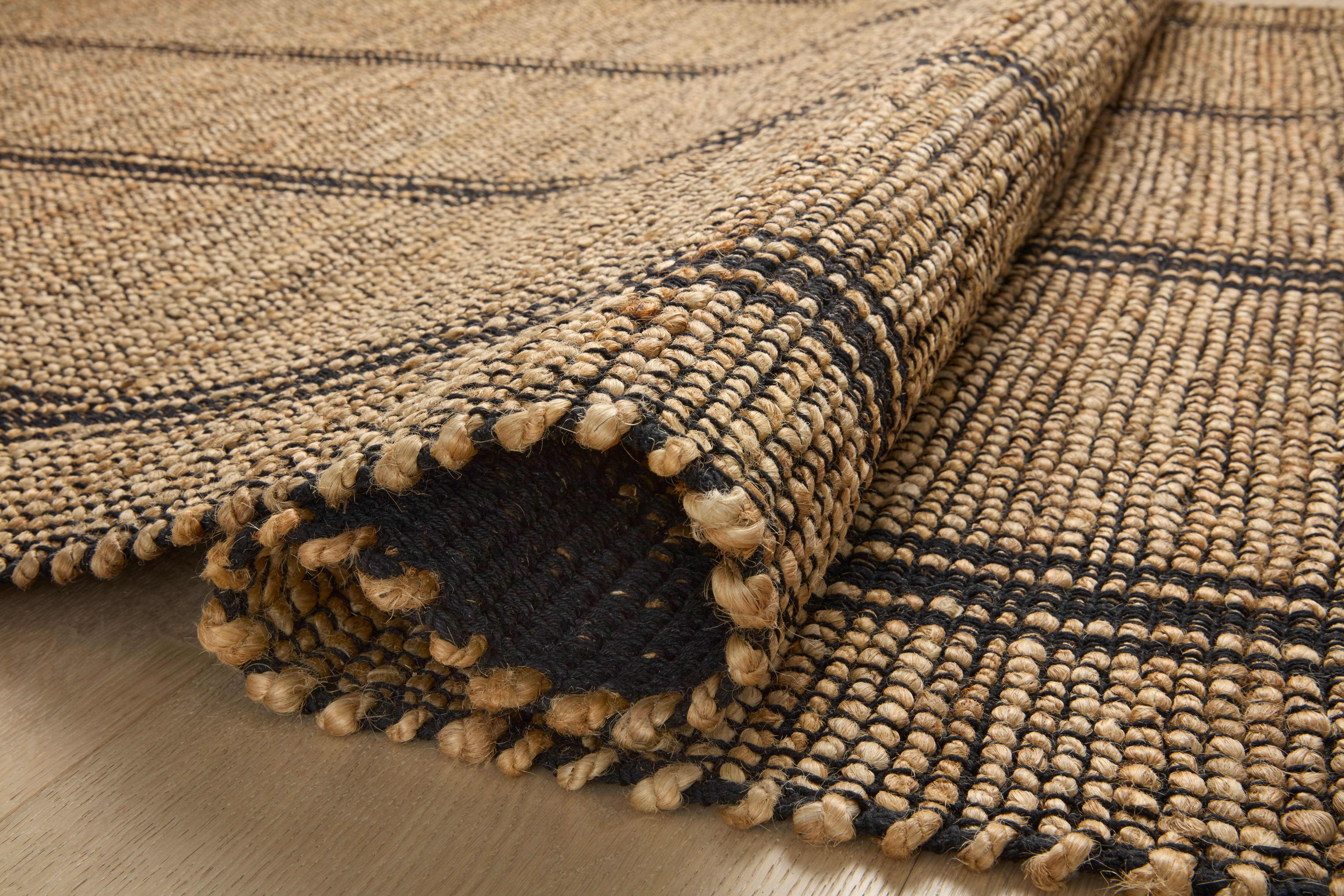Angela Rose x Loloi Colton Natural/ Black Rug 0-RUGS Loloi