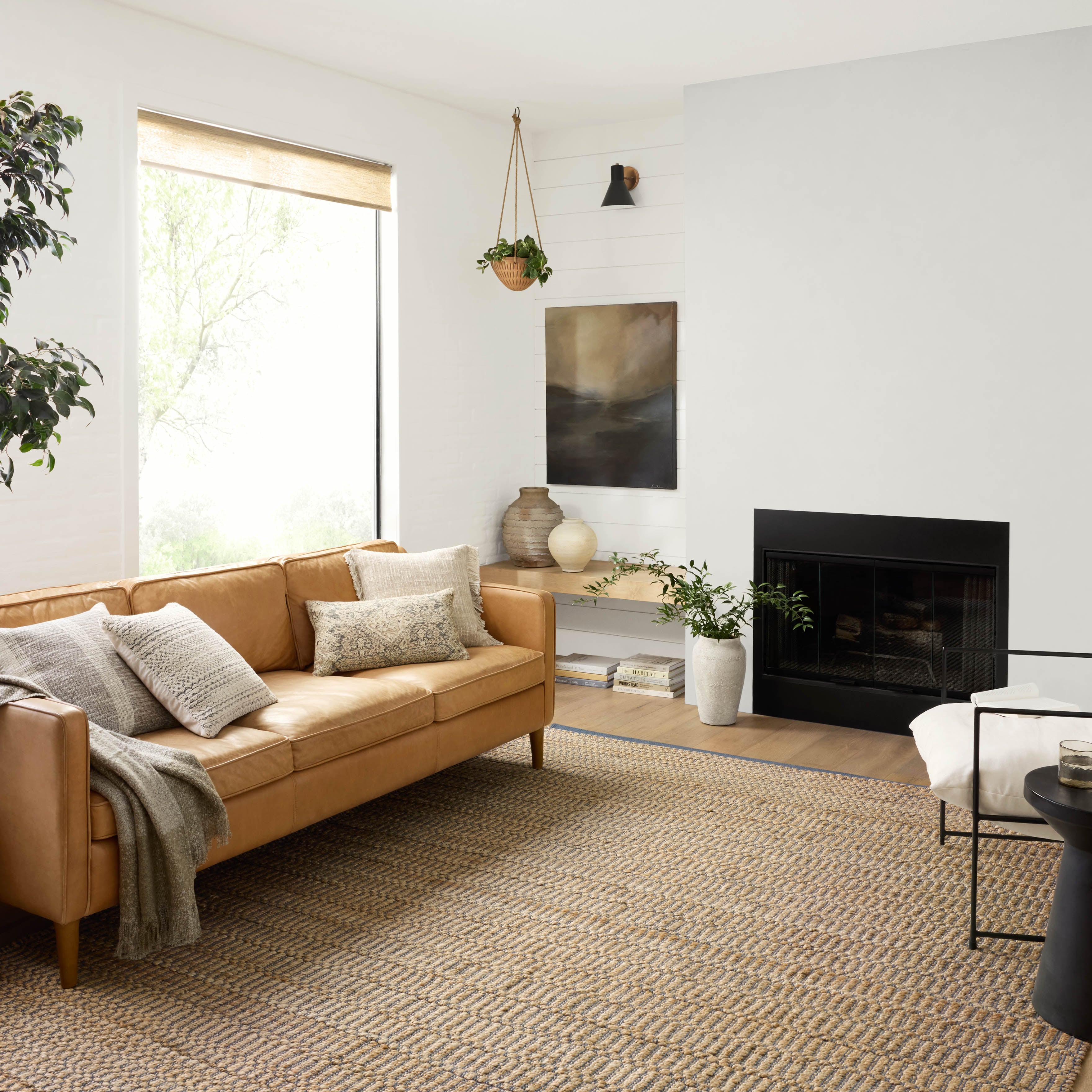 Angela Rose x Loloi Colton Natural/ Navy Rug 0-RUGS Loloi