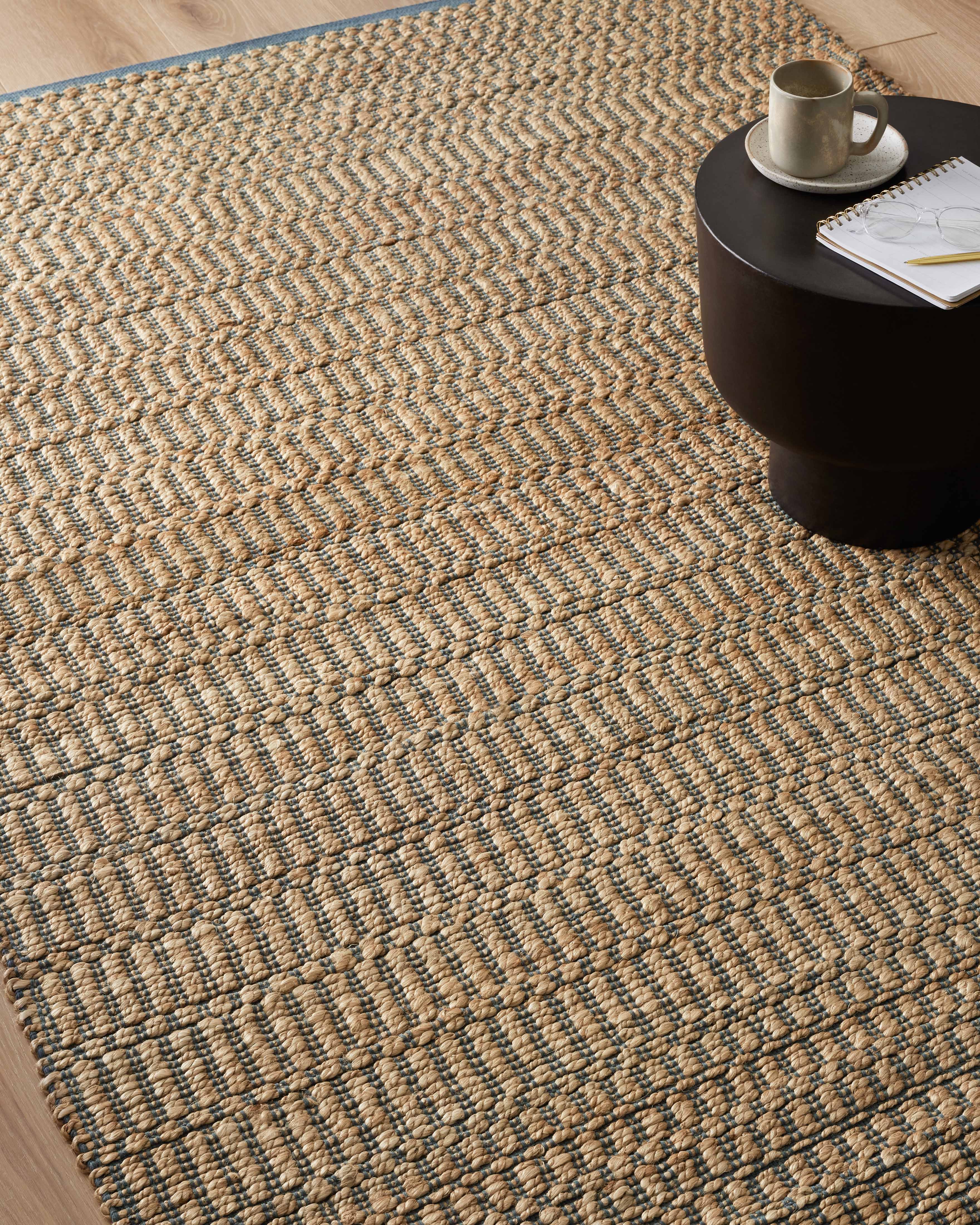 Angela Rose x Loloi Colton Natural/ Navy Rug 0-RUGS Loloi