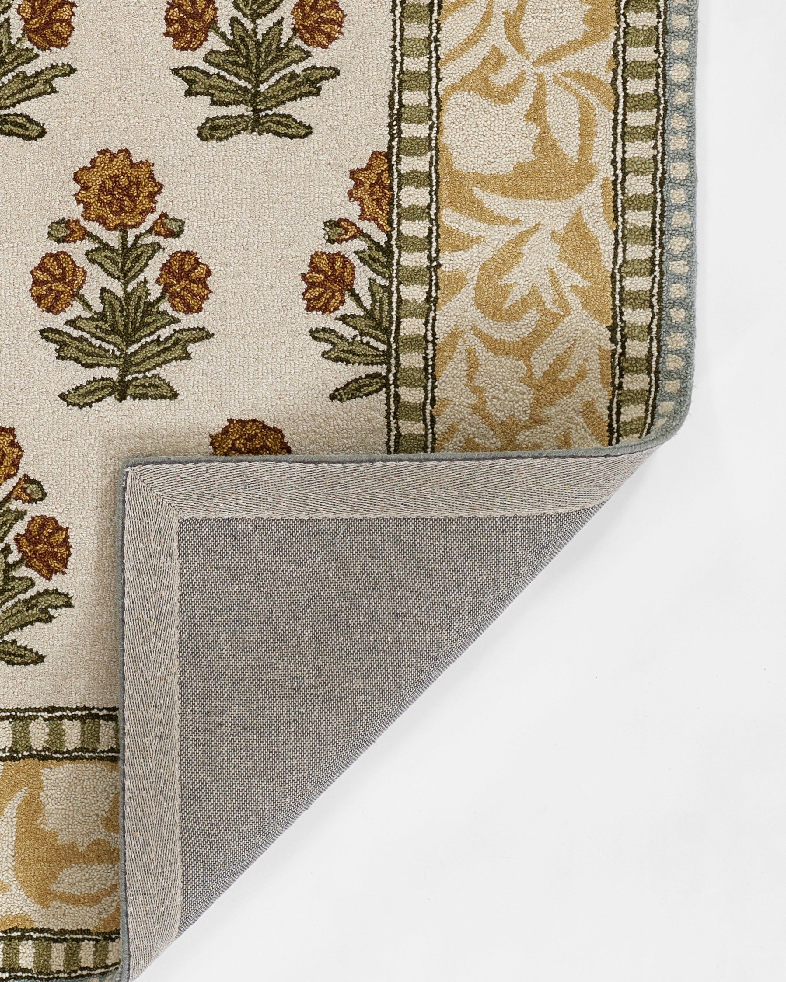 Cotswold Block Print Hand Tufted Rug RUGS - wool Momeni