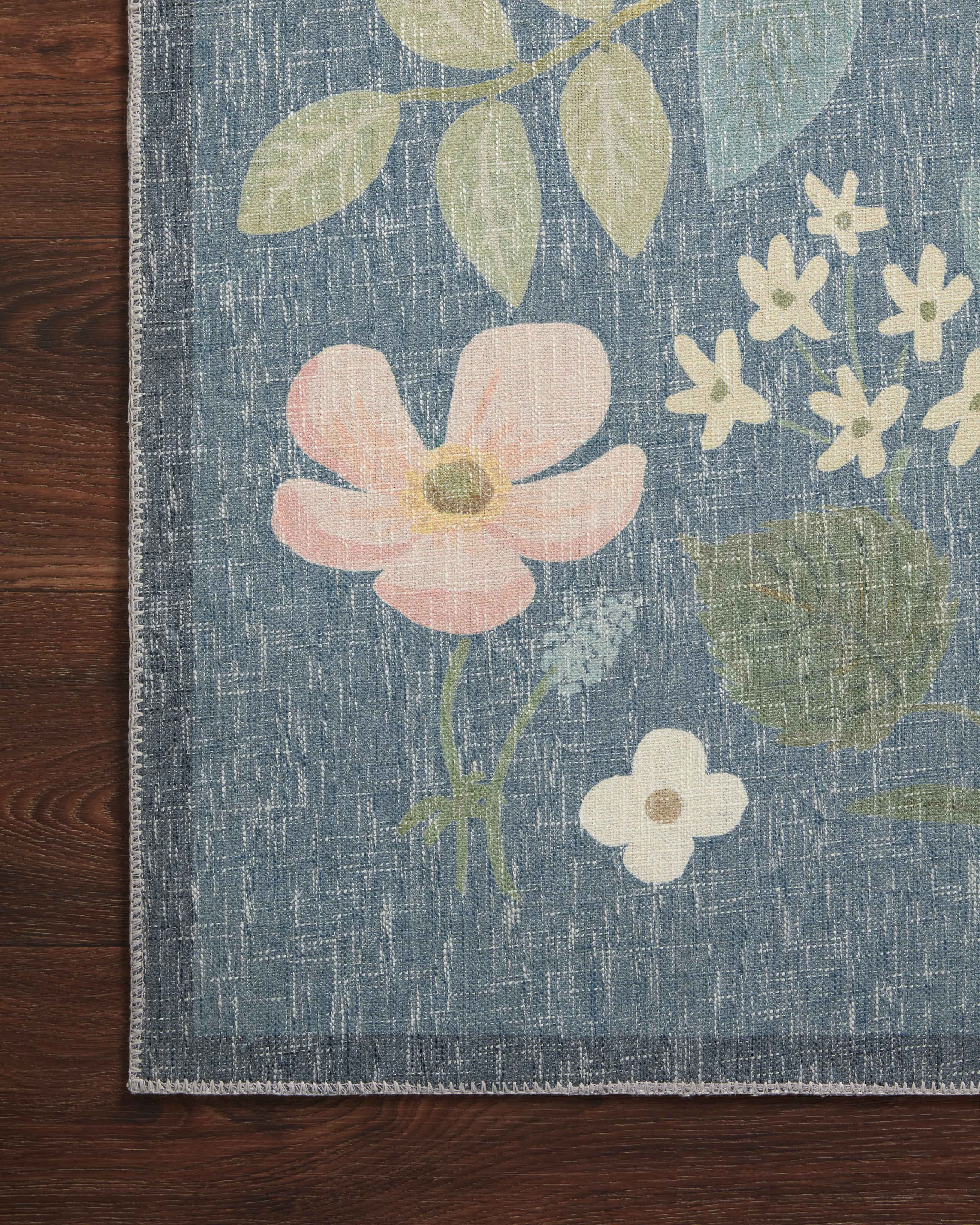 Rifle Paper Co. X Loloi/ Cotswolds Strawberry Fields Teal Rug 3 - RUGS - patterned Loloi