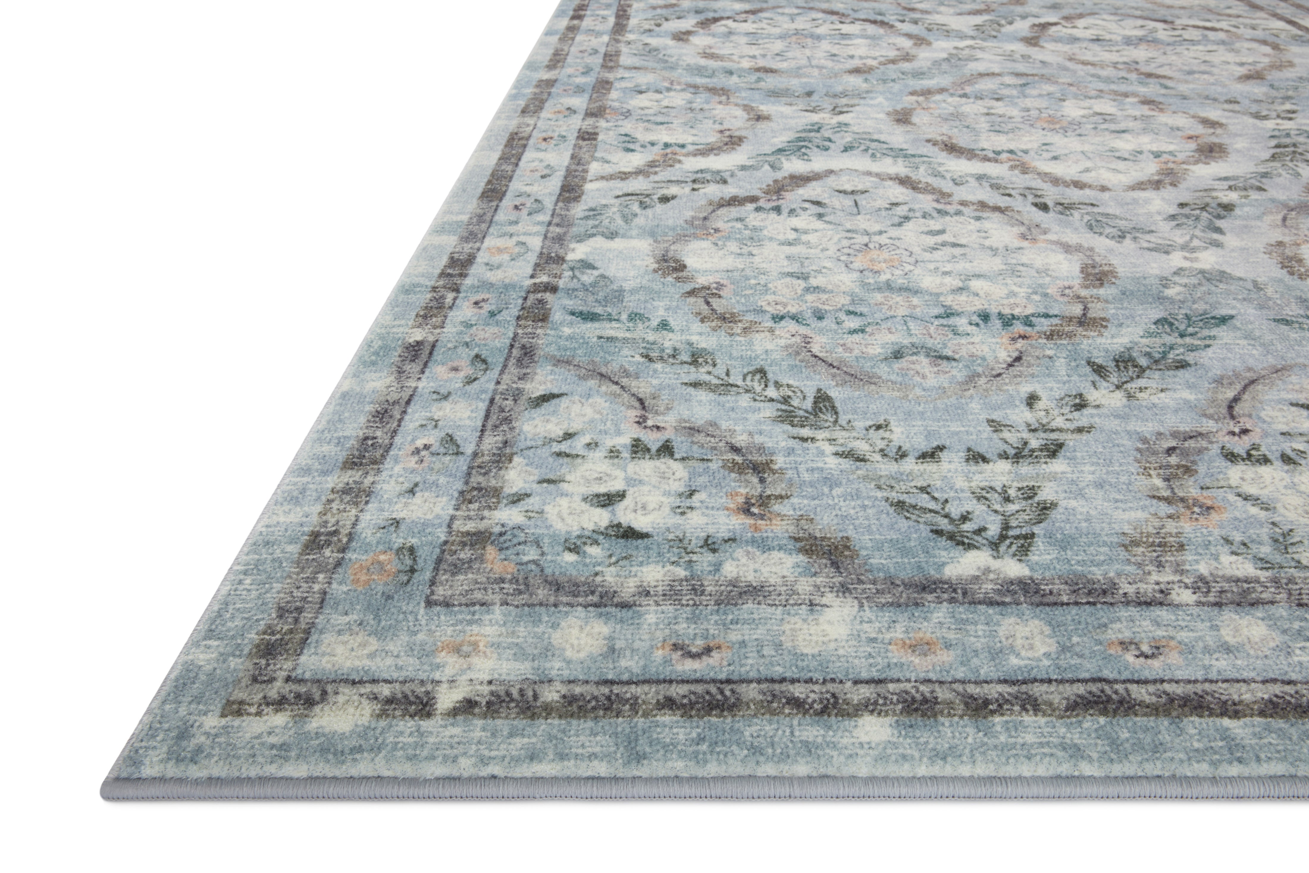 Rifle Paper Co. x Loloi Courtyard Chateau Blue Rug 3-patterned rugs Loloi