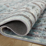Rifle Paper Co. x Loloi Courtyard Chateau Blue Rug 3-patterned rugs Loloi