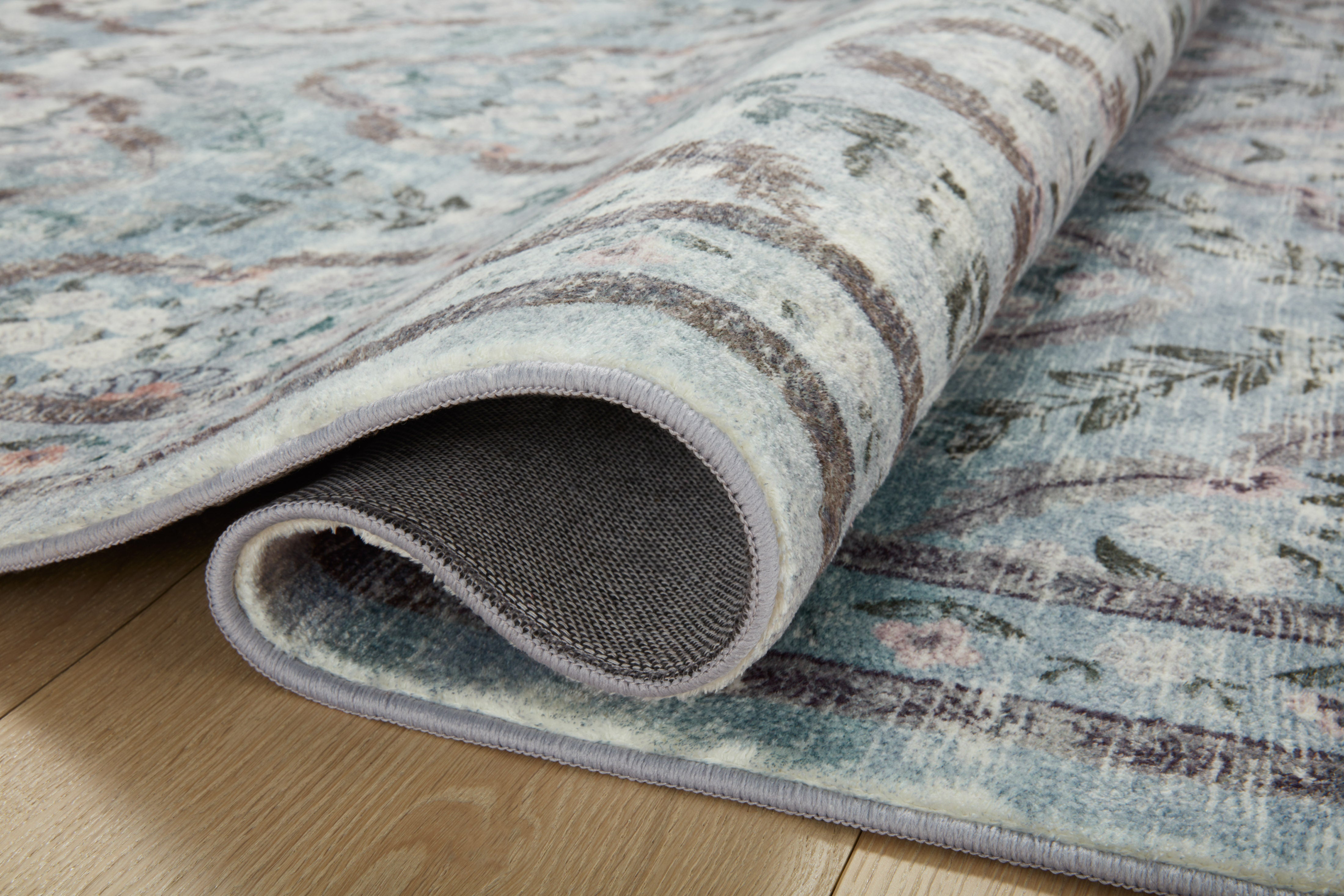 Rifle Paper Co. x Loloi Courtyard Chateau Blue Rug 3-patterned rugs Loloi