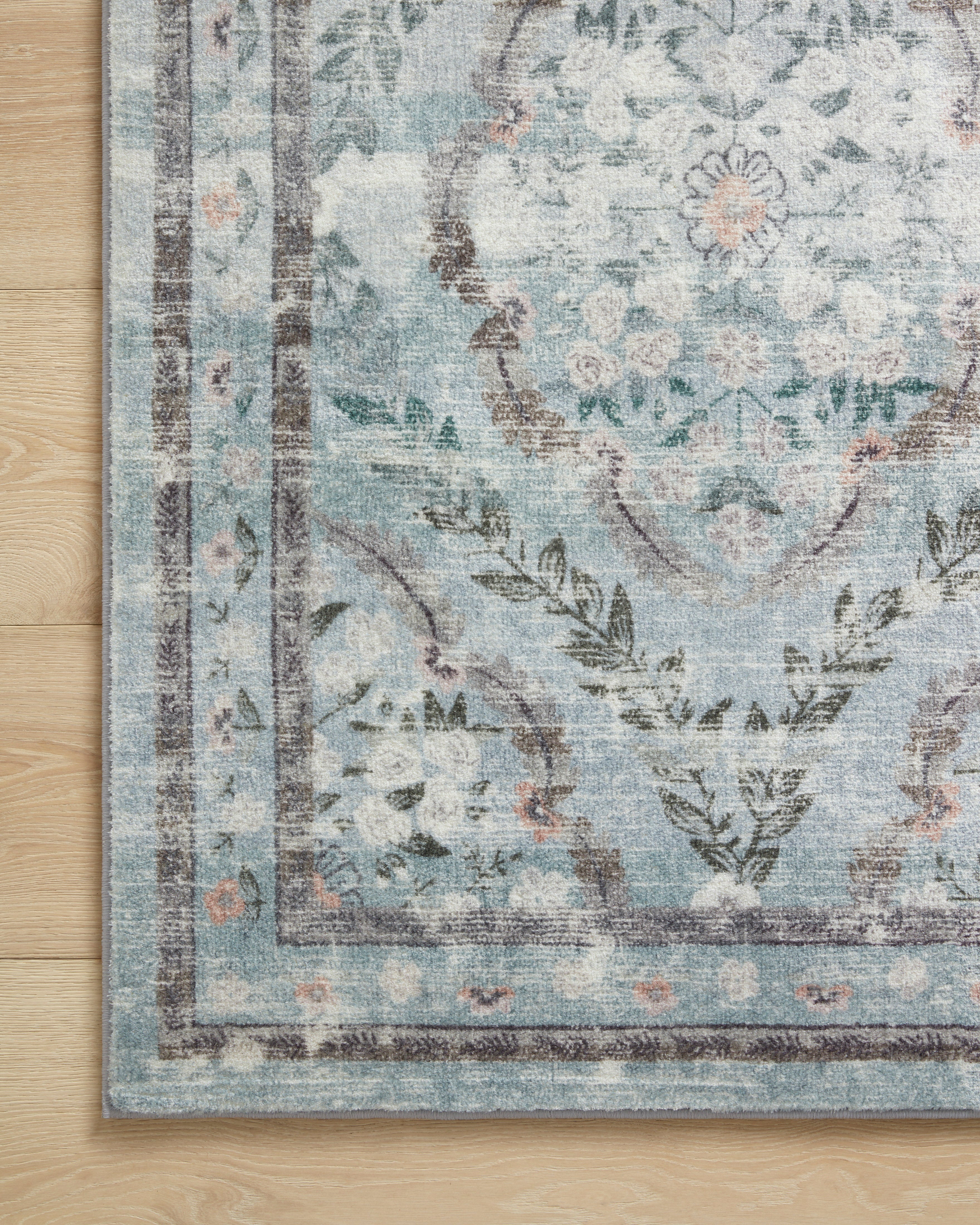 Rifle Paper Co. x Loloi Courtyard Chateau Blue Rug 3-patterned rugs Loloi