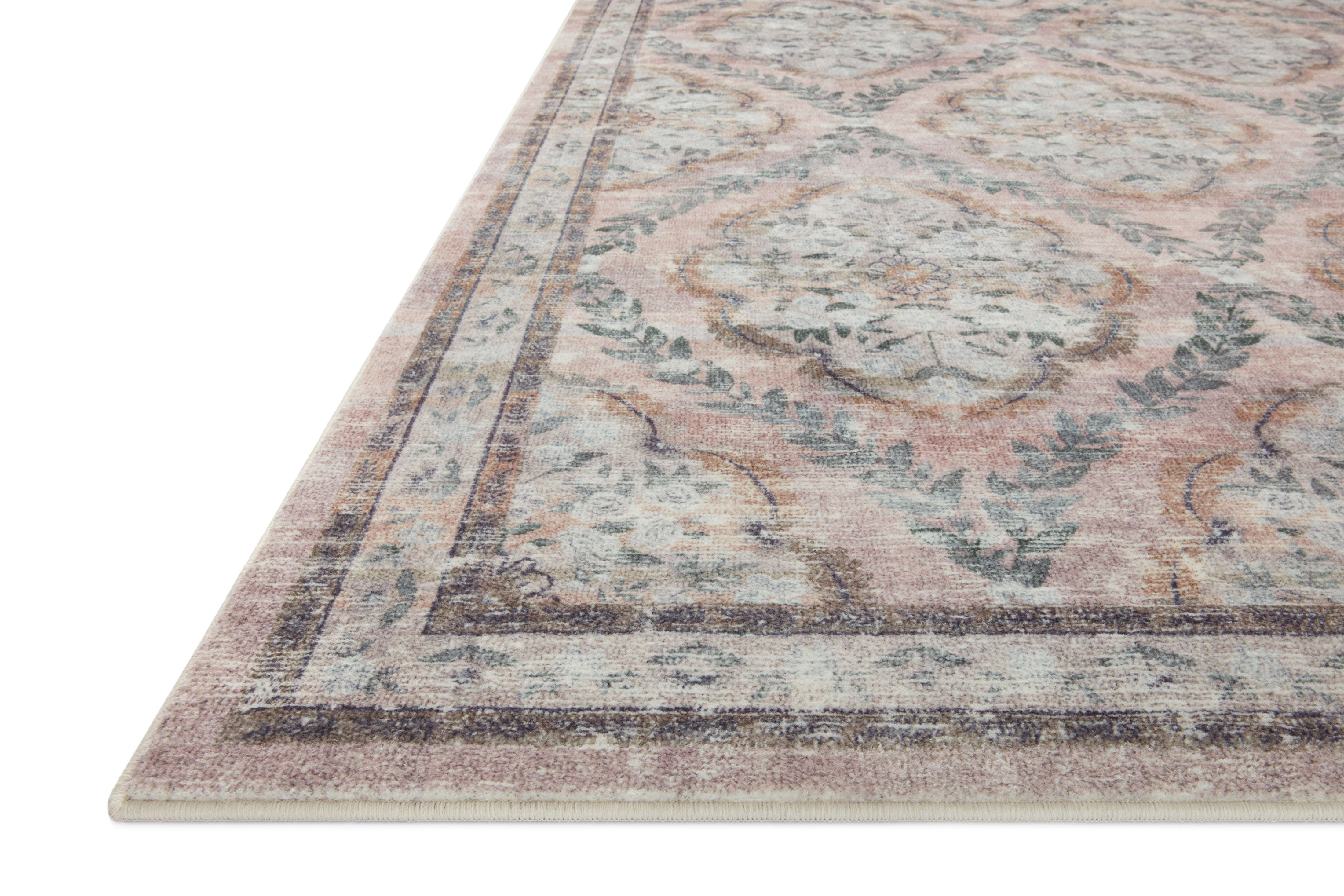 Rifle Paper Co. x Loloi Courtyard Chateau Blush Rug 3-patterned rugs Loloi