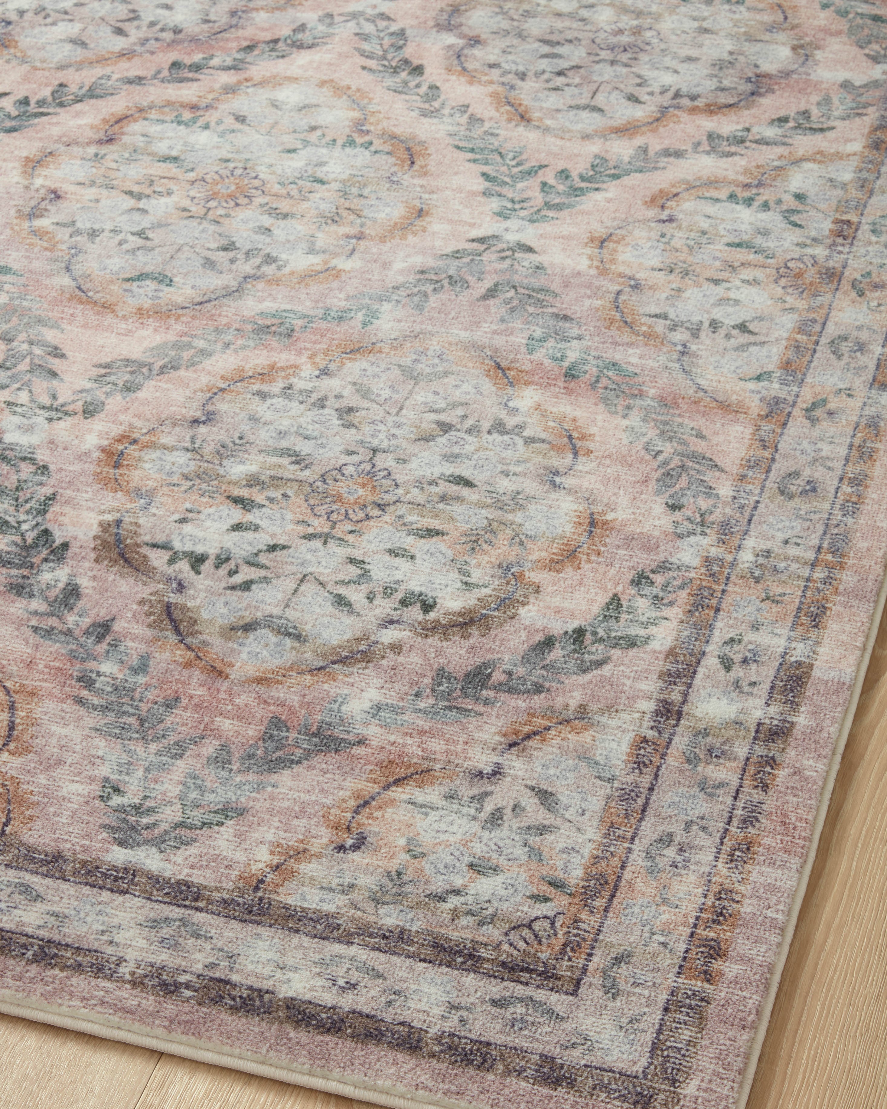 Rifle Paper Co. x Loloi Courtyard Chateau Blush Rug 3-patterned rugs Loloi