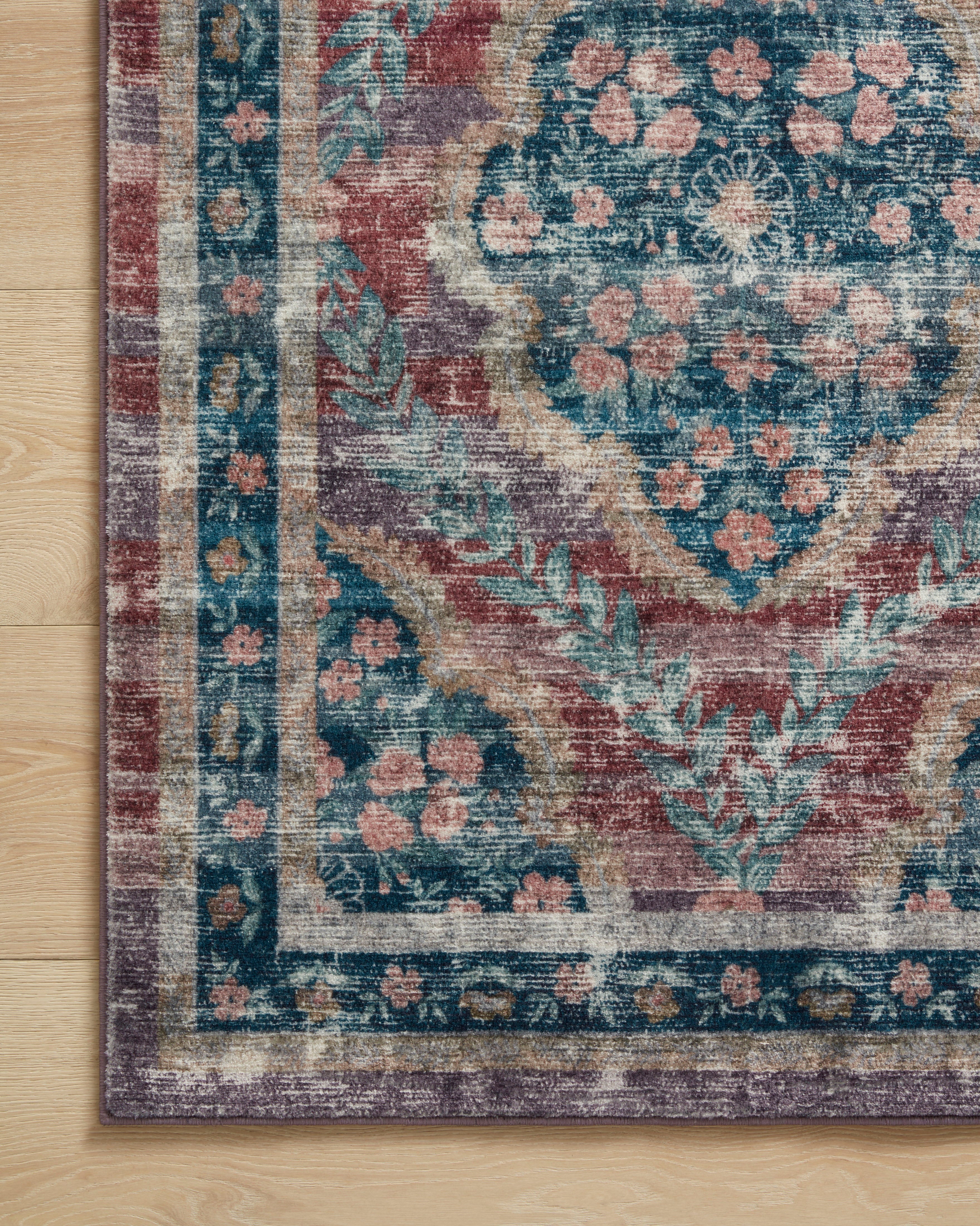 Rifle Paper Co. x Loloi Courtyard Chateau Red Rug 3-patterned rugs Loloi