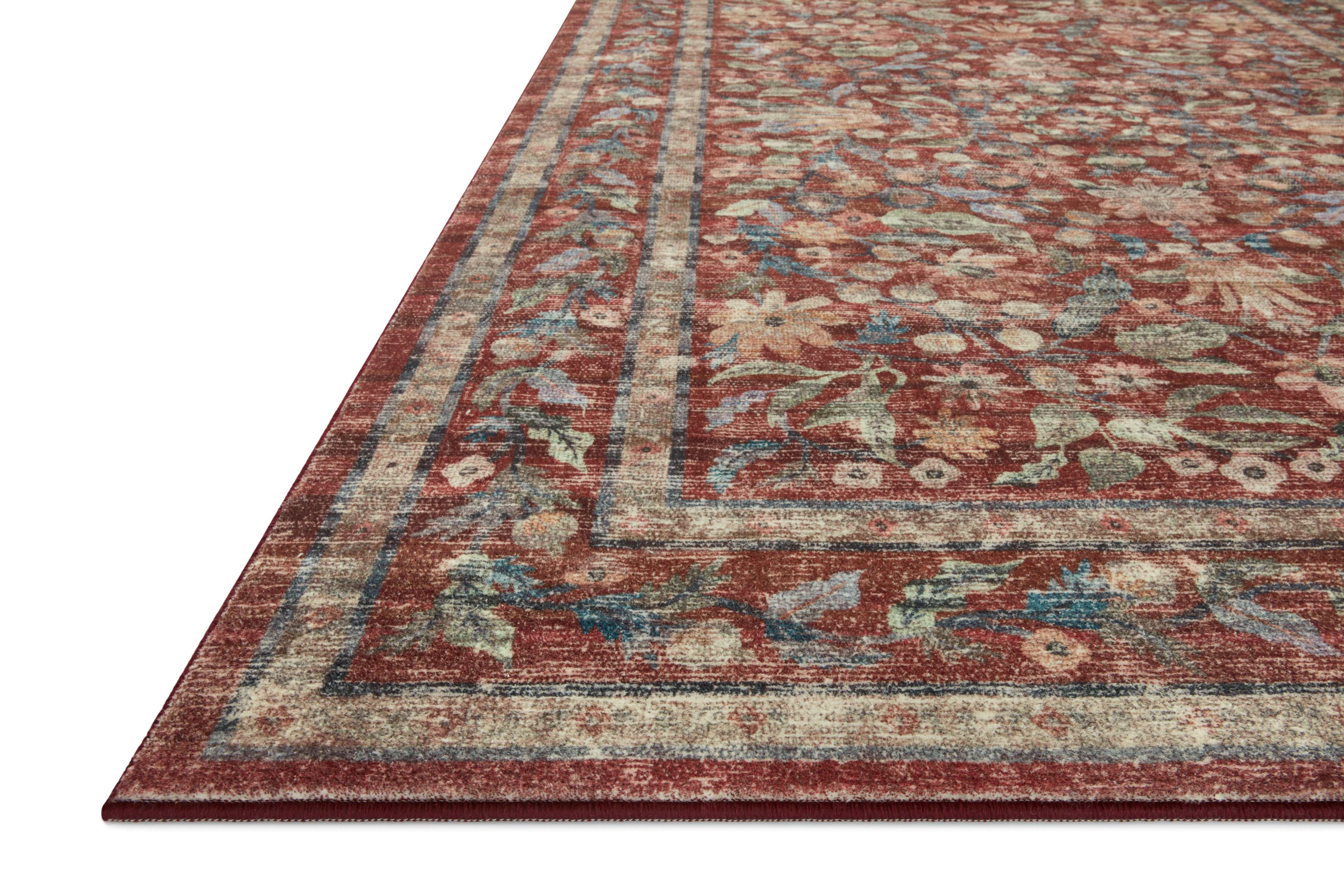 Rifle Paper Co. x Loloi Courtyard Eve Crimson Rug 3-patterned rugs Loloi