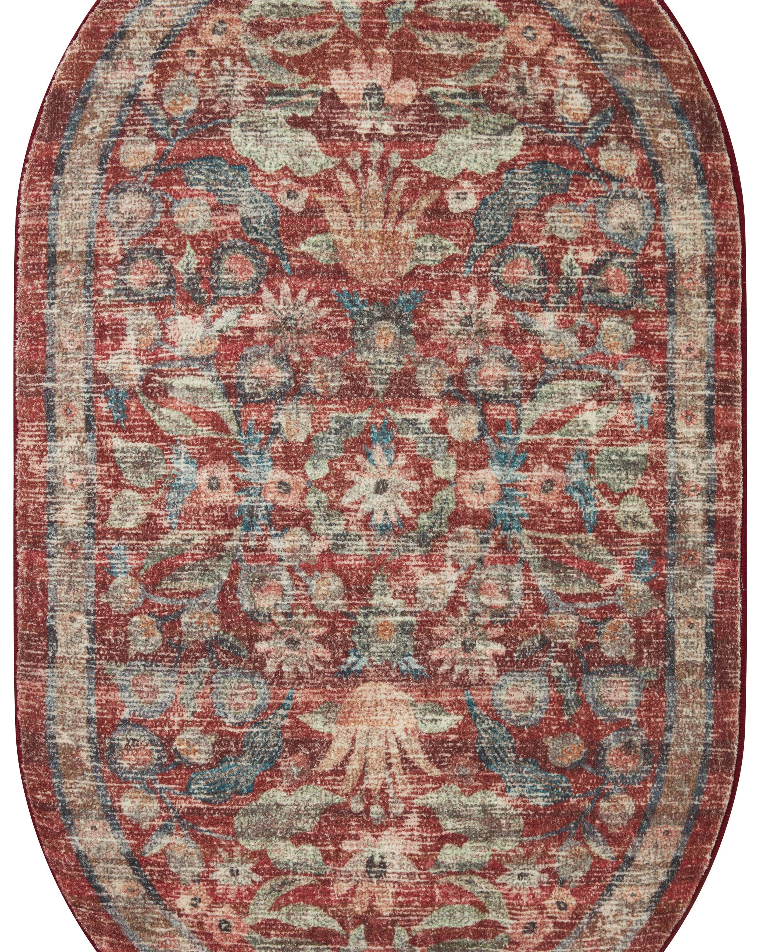 Rifle Paper Co. x Loloi Courtyard Eve Crimson Rug 3-patterned rugs Loloi