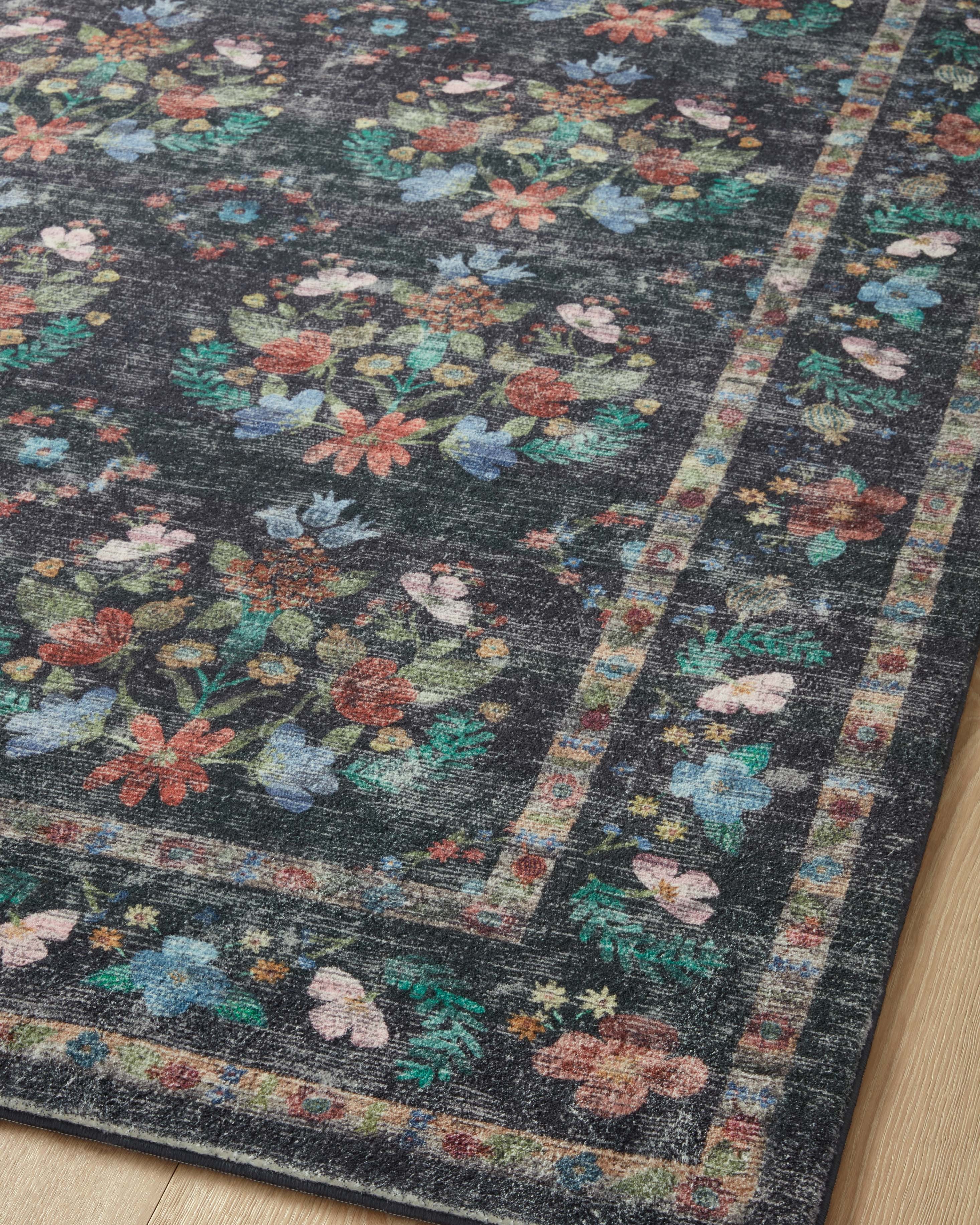 Rifle Paper Co. x Loloi Courtyard Seville Charcoal Rug 3-patterned rugs Loloi