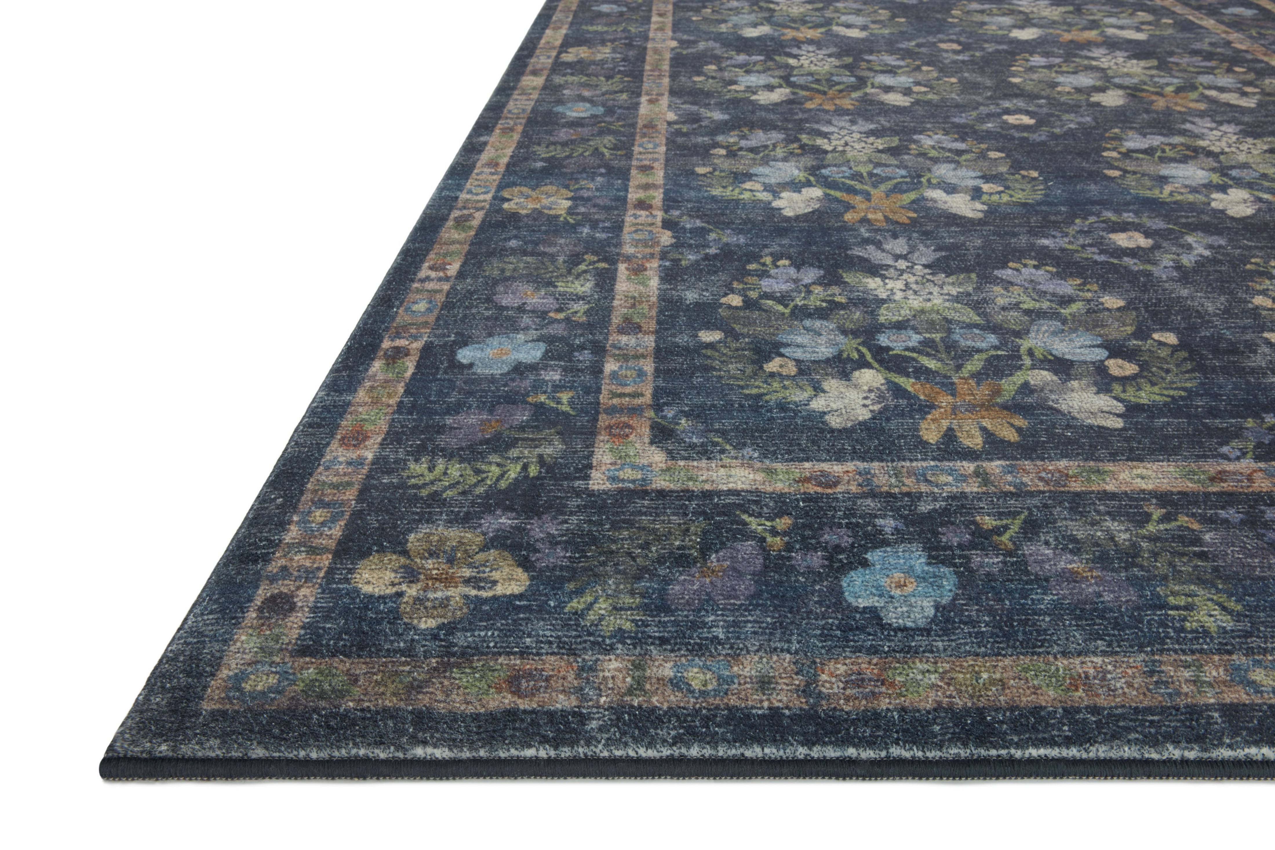 Rifle Paper Co. x Loloi Courtyard Seville Navy Rug 3-patterned rugs Loloi