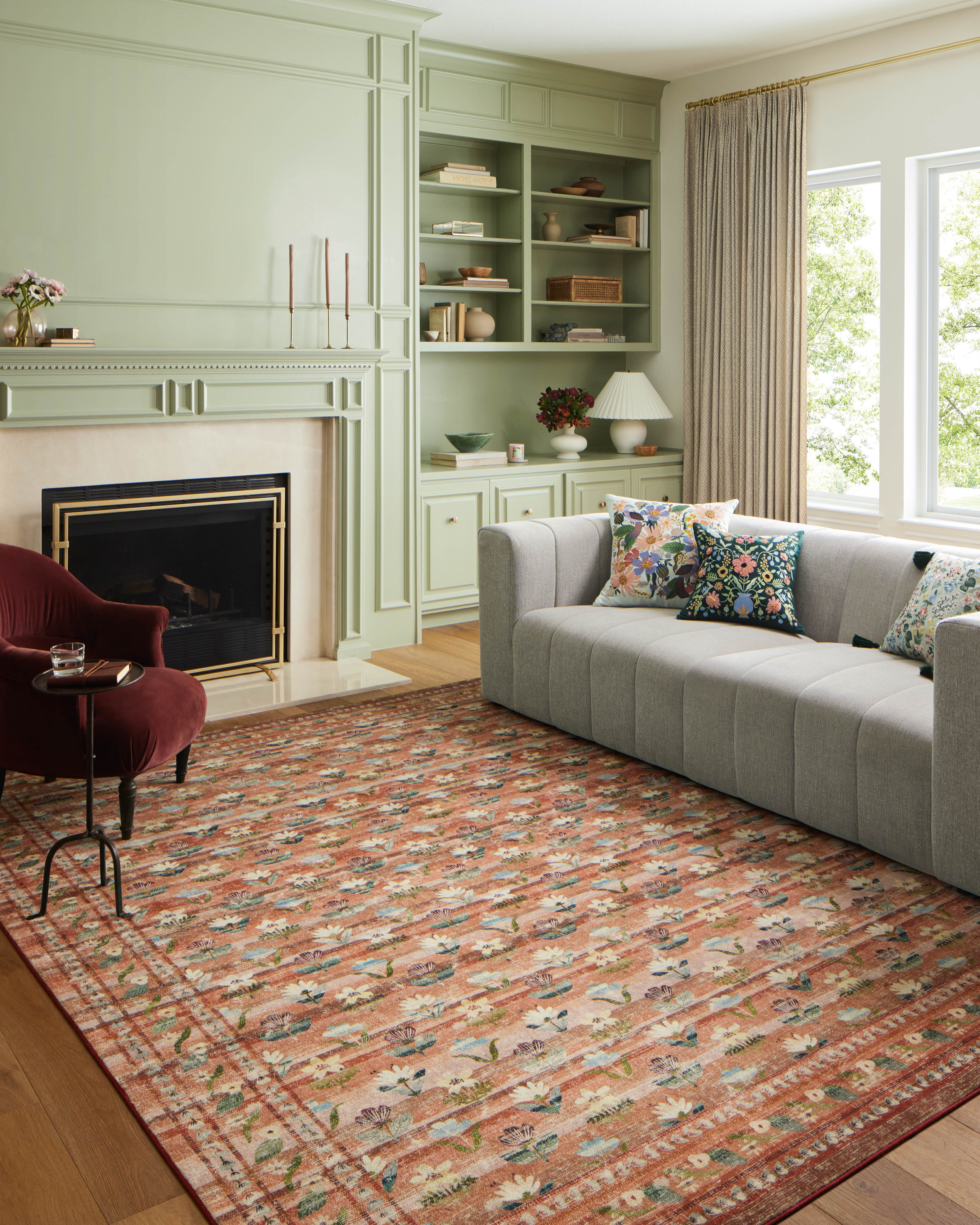 Rifle Paper Co. x Loloi Courtyard Terracotta Rug RUGS - synthetic Loloi