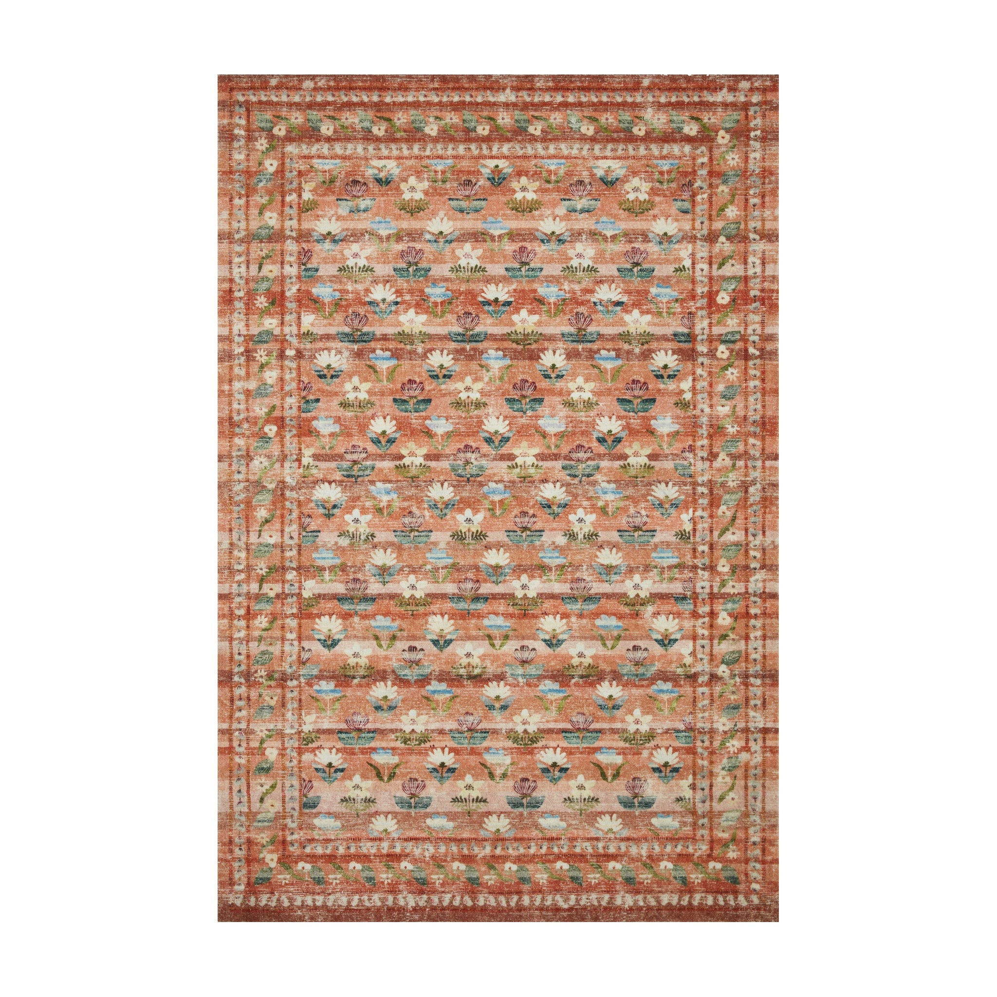 Rifle Paper Co. x Loloi Courtyard Terracotta Rug RUGS - synthetic Loloi 18" x 18"
