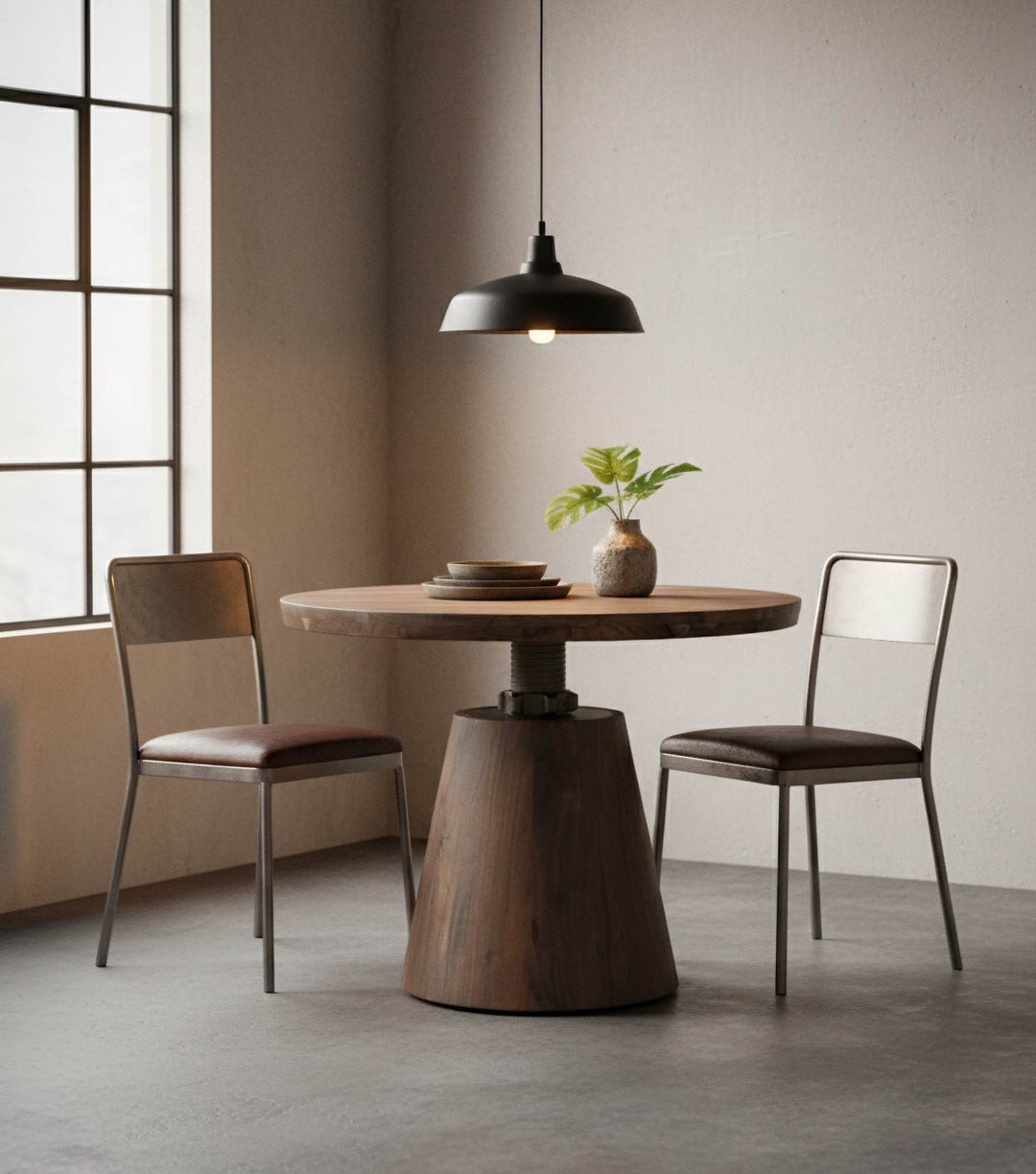 Brittany Crank Table 9 - a - FURNITURE - dining table - round LH IMPORTS