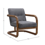 Curb Club Chair FURNITURE - accent chair LH IMPORTS