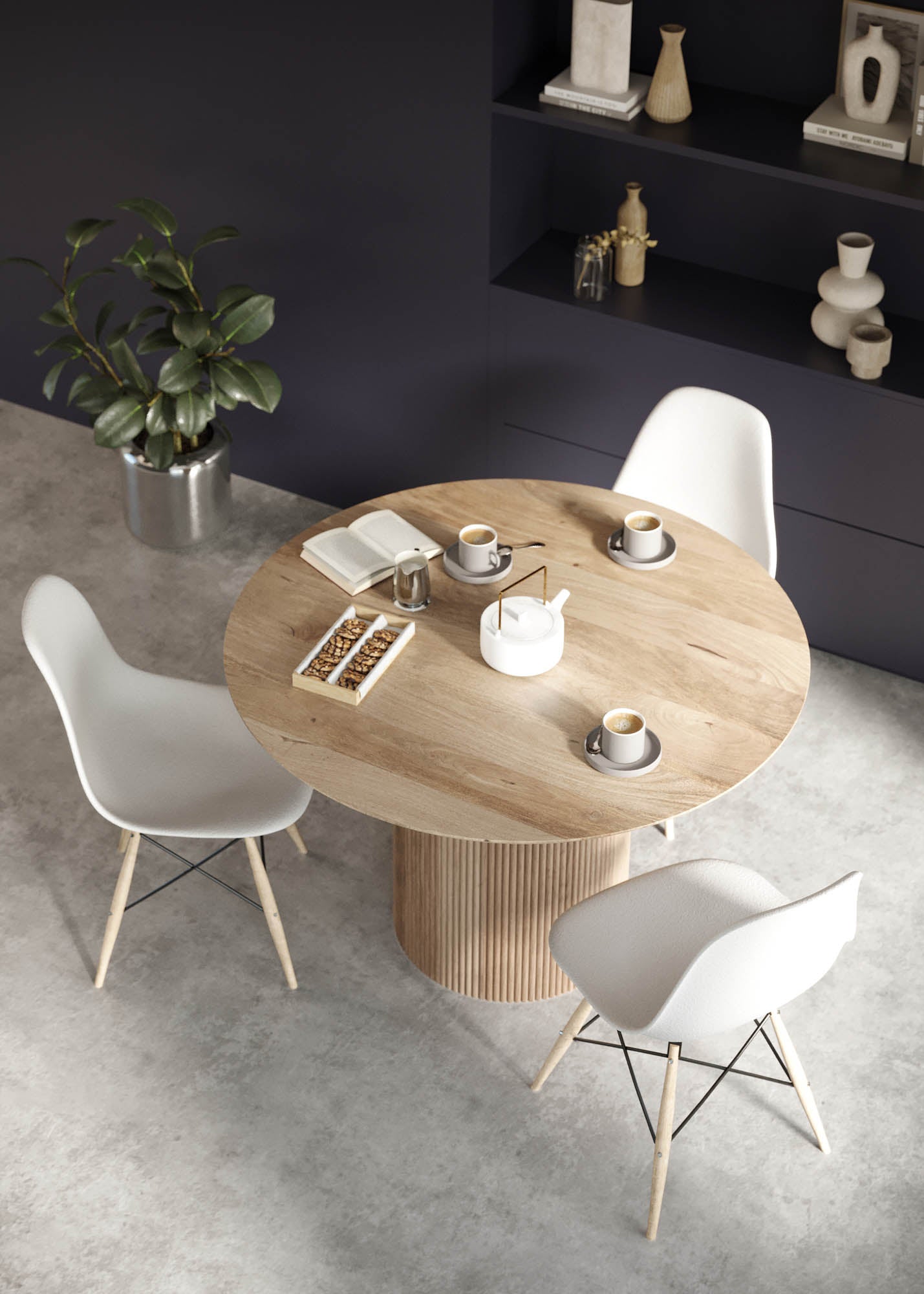 Cylender Round Dining Table FURNITURE - dining tables LH IMPORTS