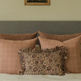 Layla Floral Ruffle Pillow Cover 2 - PILLOWS - Block print - warm Rug & Weave Pillows
