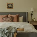 Layla Floral Ruffle Pillow Cover 2 - PILLOWS - Block print - warm Rug & Weave Pillows