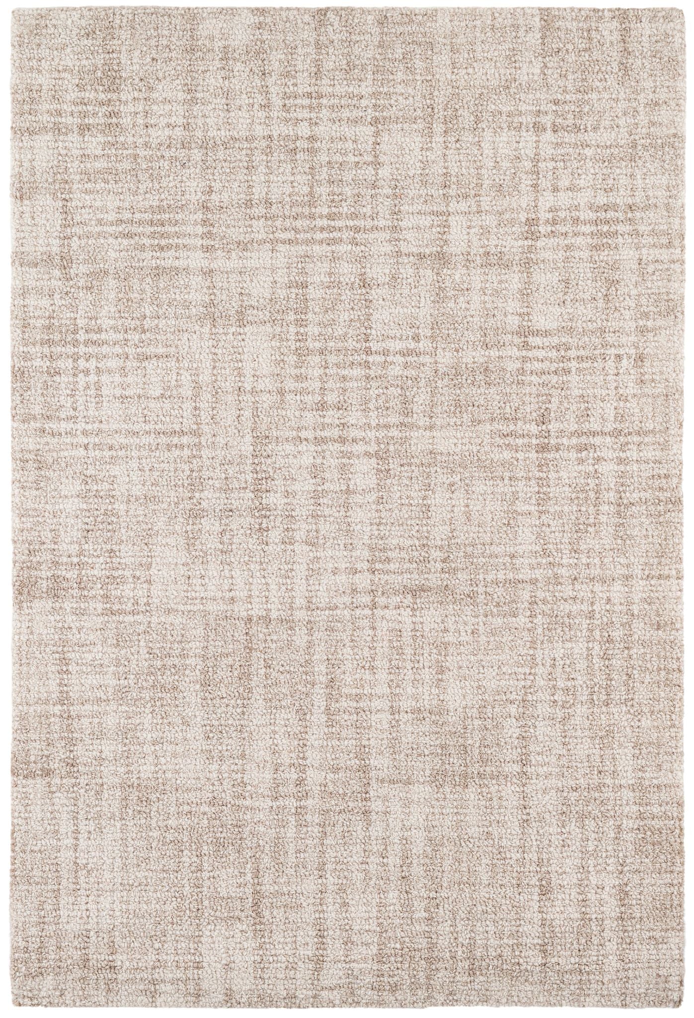 Crosshatch Ivory Hand Micro Hooked Wool Rug-Rug & Weave