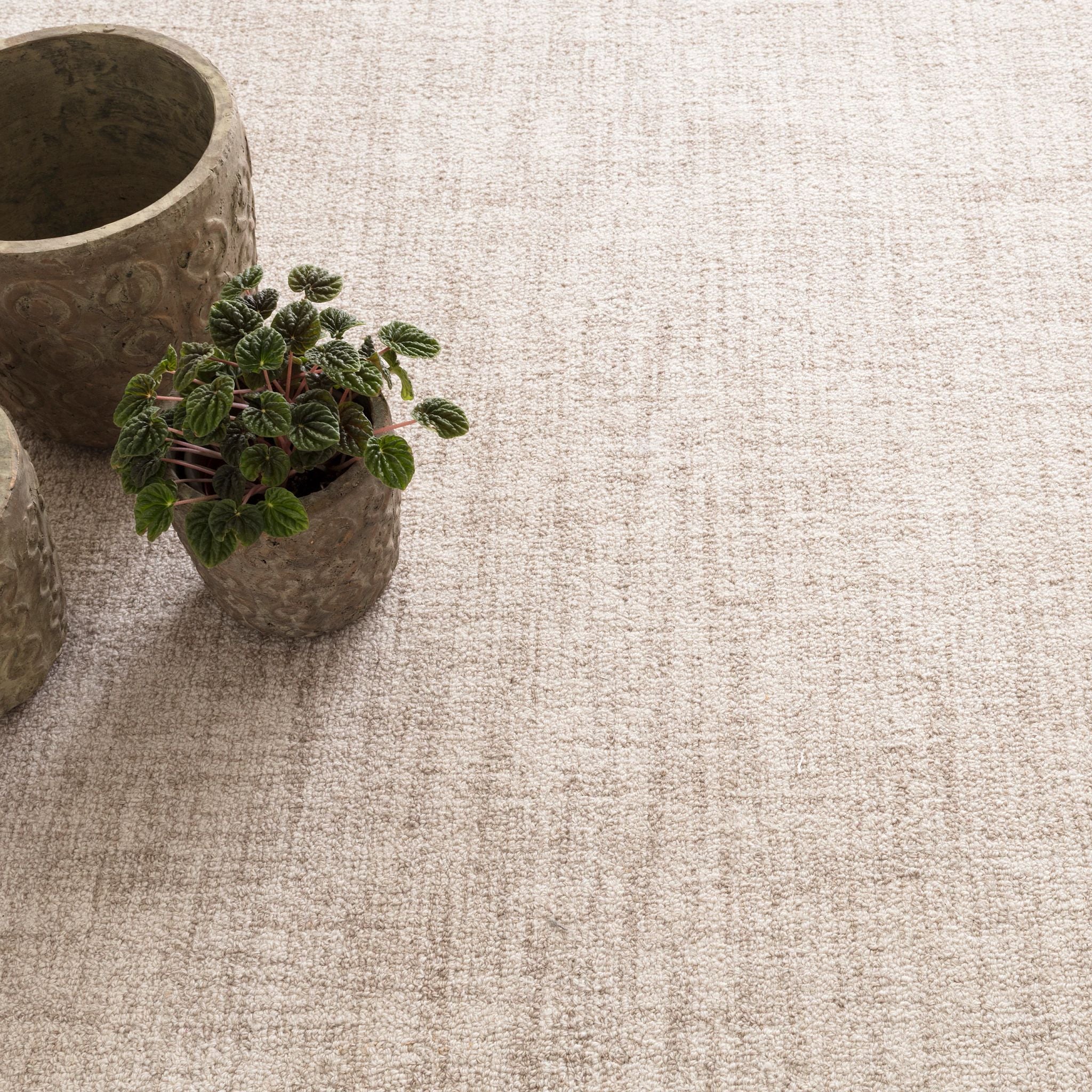 Crosshatch Ivory Hand Micro Hooked Wool Rug-Rug & Weave